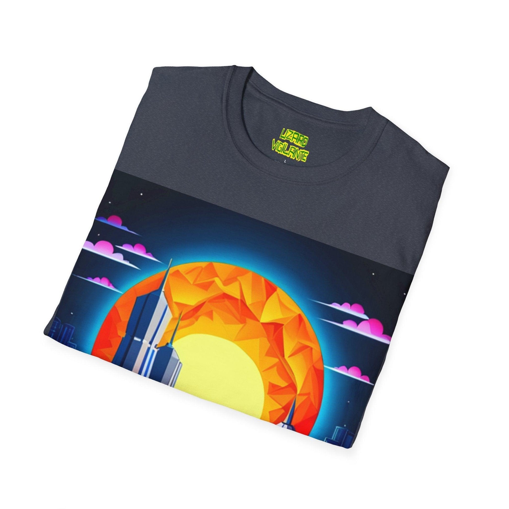 Eclipsed Fiver Unisex Softstyle T-Shirt - Lizard Vigilante