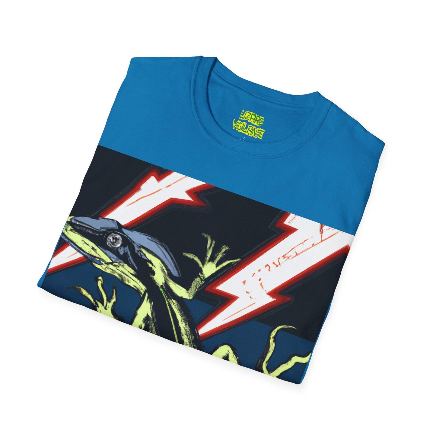 Lizard Vigilante Lightning Leap Unisex Softstyle T-Shirt - Lizard Vigilante