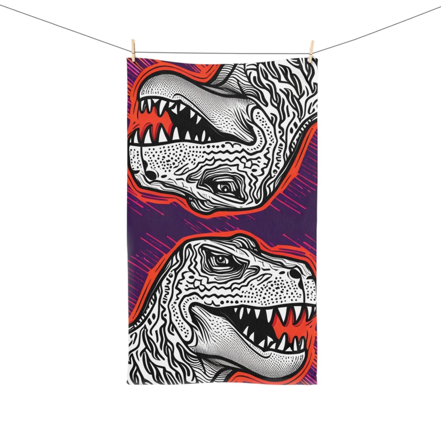 DinoGraphic Hand Towel - Lizard Vigilante