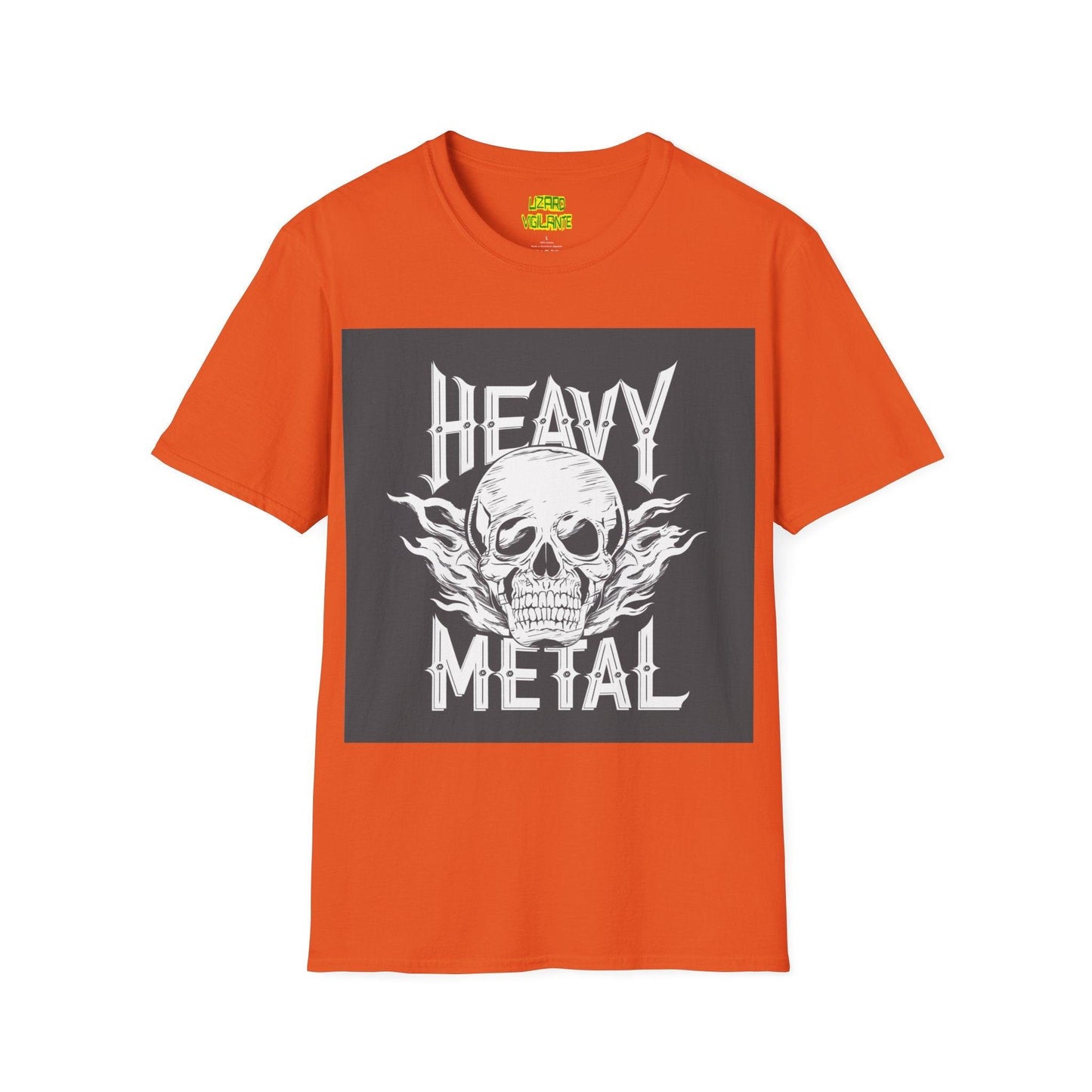 Heavy Metal Skull Unisex Softstyle T-Shirt - Lizard Vigilante