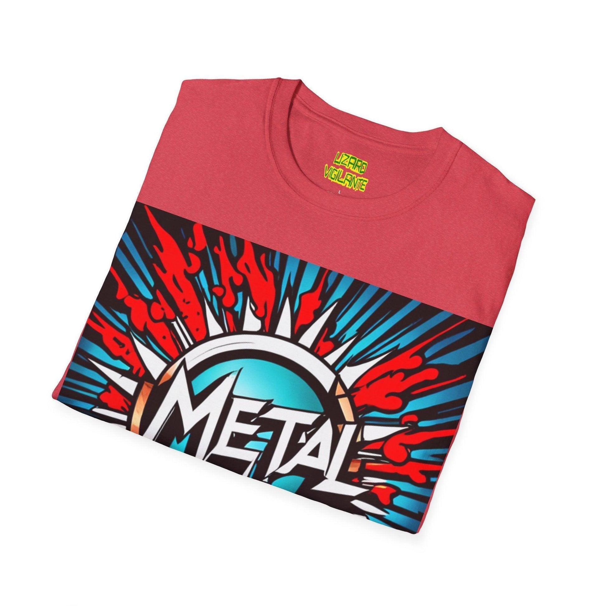 METAL Sun Logo Unisex Softstyle T-Shirt - Lizard Vigilante