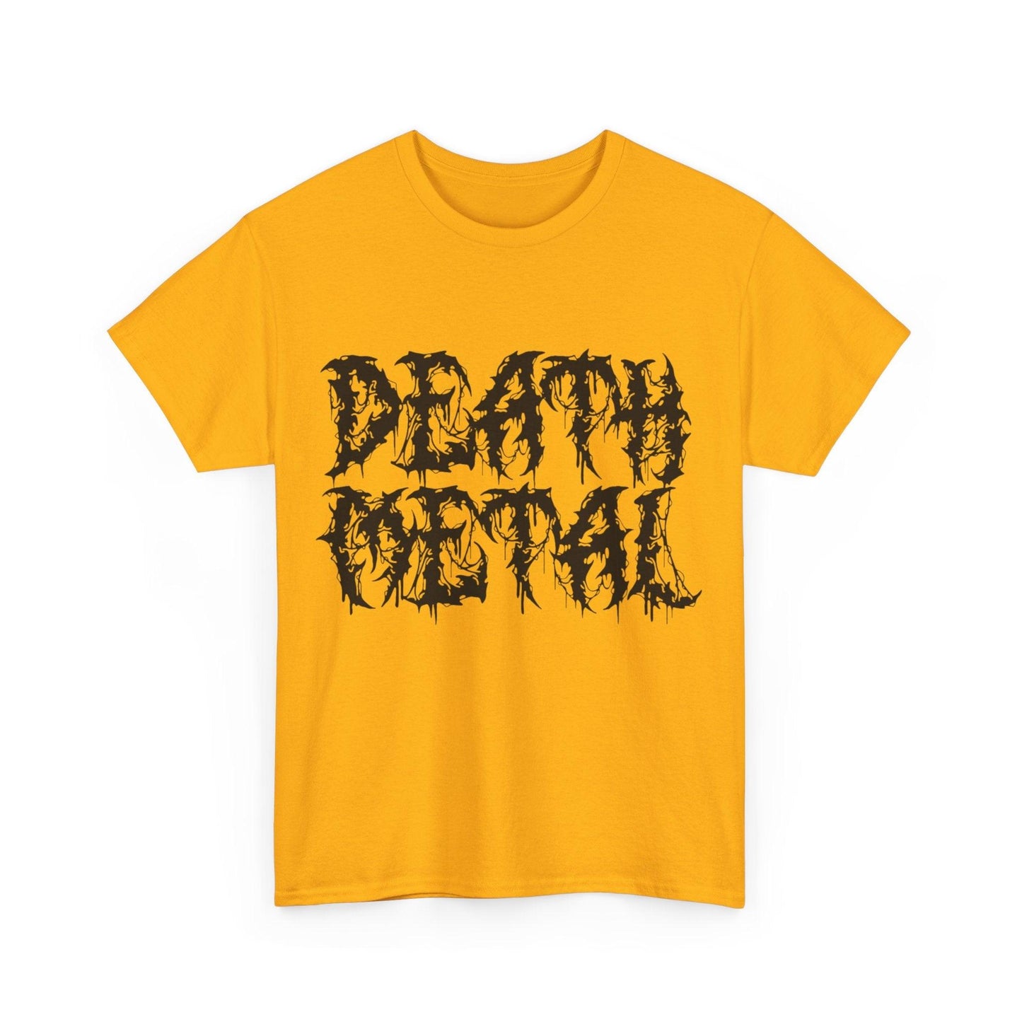 DEATH METAL Scary Lettering Unisex Heavy Cotton Tee - Lizard Vigilante