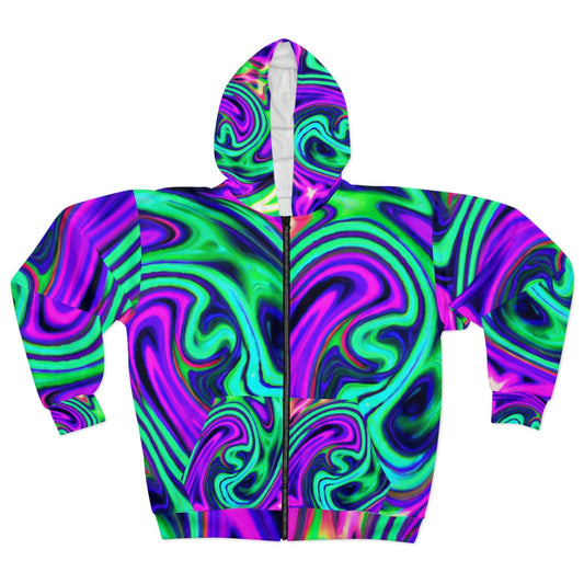 Swirliage Unisex Zip Hoodie - Lizard Vigilante