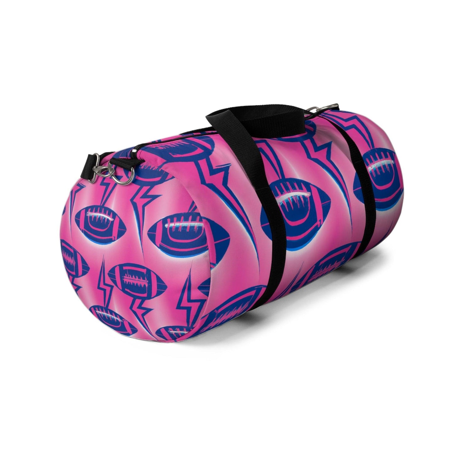 Pink American Football Lightning Duffel Bag - Lizard Vigilante