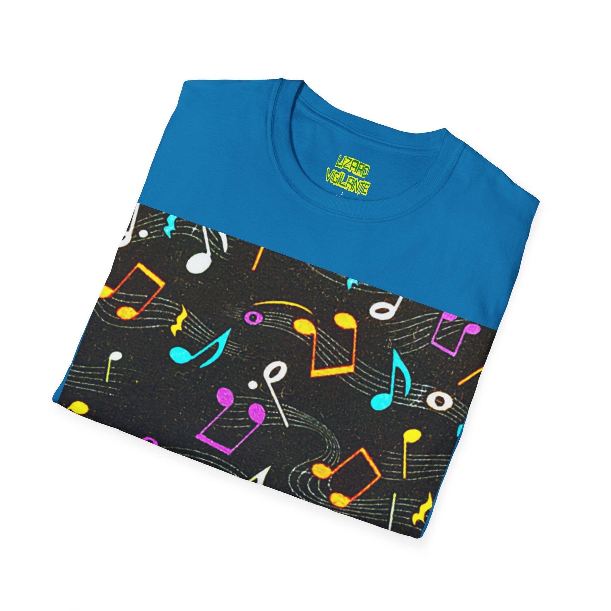 Musical Notes Unisex Softstyle T-Shirt - Lizard Vigilante