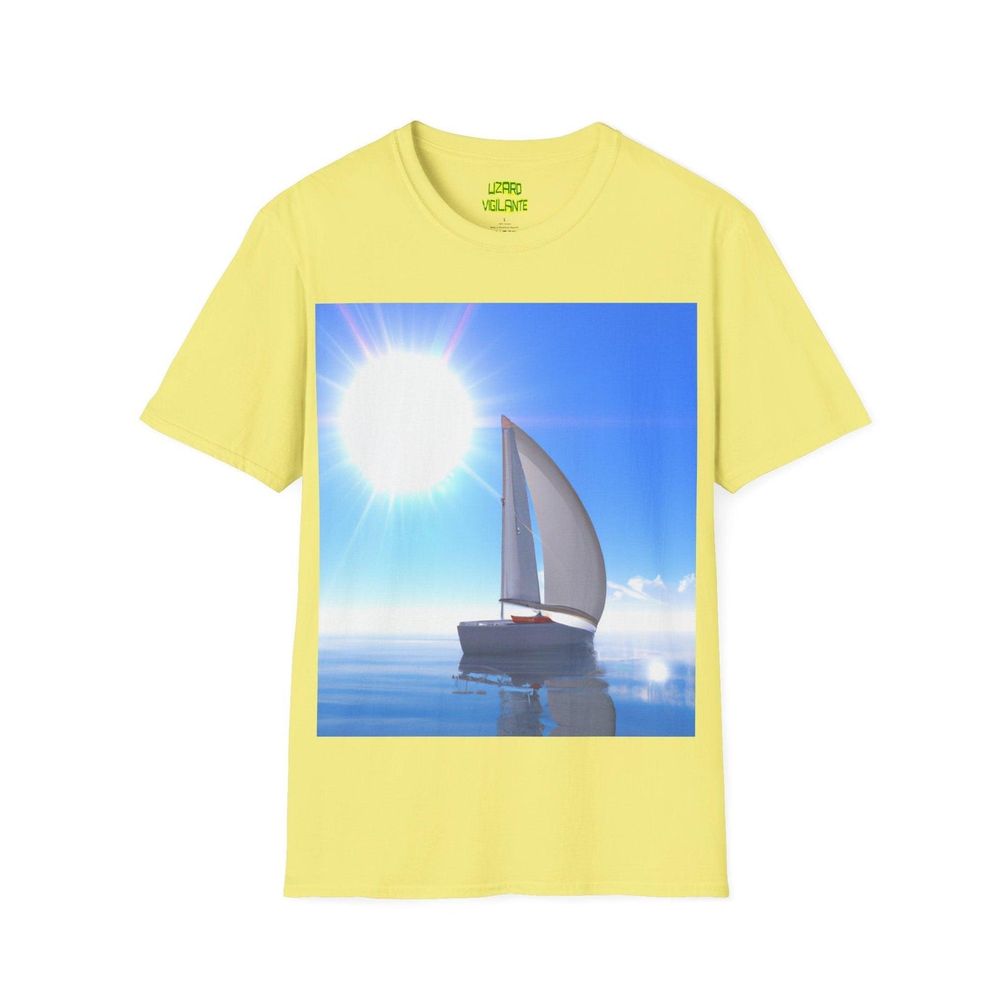 Sailing Boat Horiz Unisex Softstyle T-Shirt - Lizard Vigilante