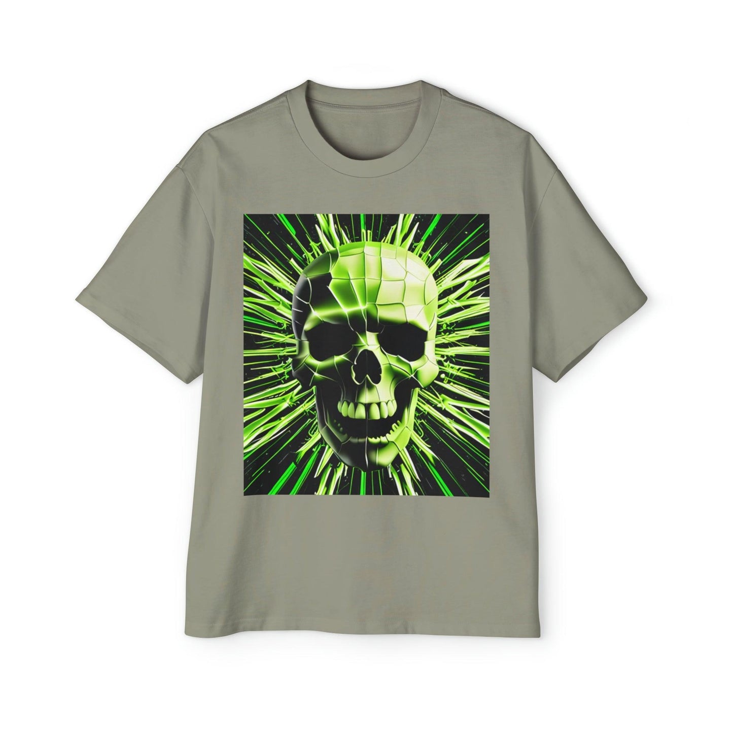 Skull Cracks Men's Heavy Oversized Tee - Lizard Vigilante