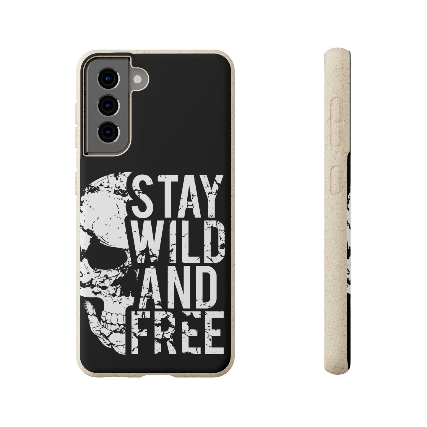 Stay Wild And Free Skull Biodegradable Cases - Lizard Vigilante