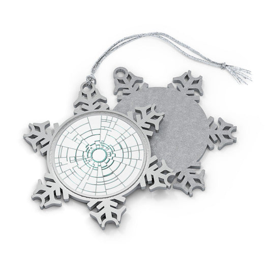 Bullet Proven Pewter Snowflake Ornament - Lizard Vigilante