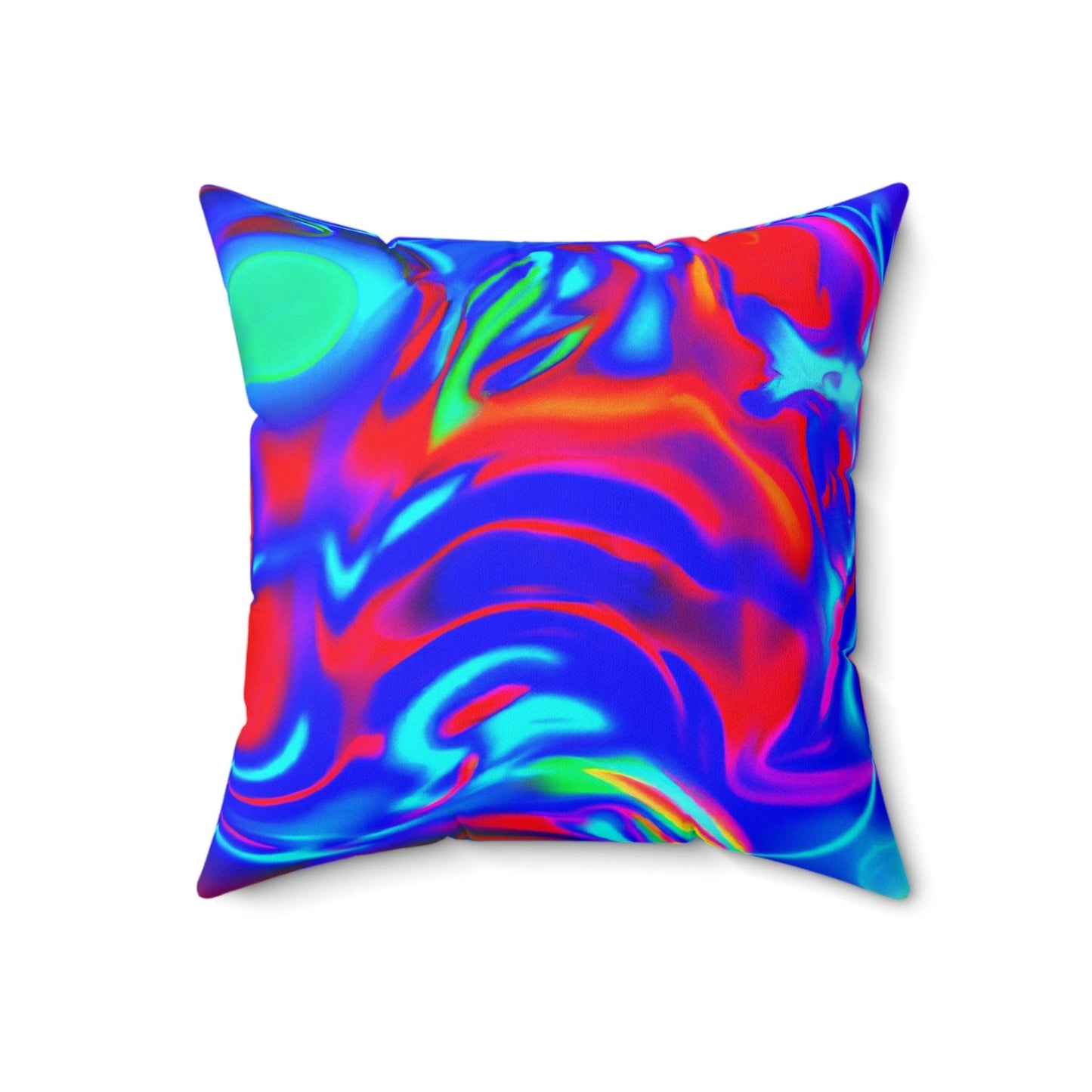 Neon Love Spun Polyester Square Pillow - Lizard Vigilante