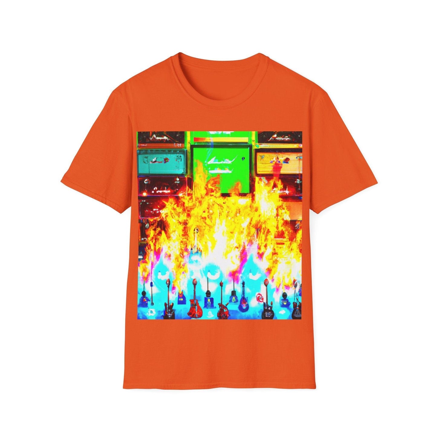 Rock Fire Unisex Softstyle T-Shirt - Lizard Vigilante