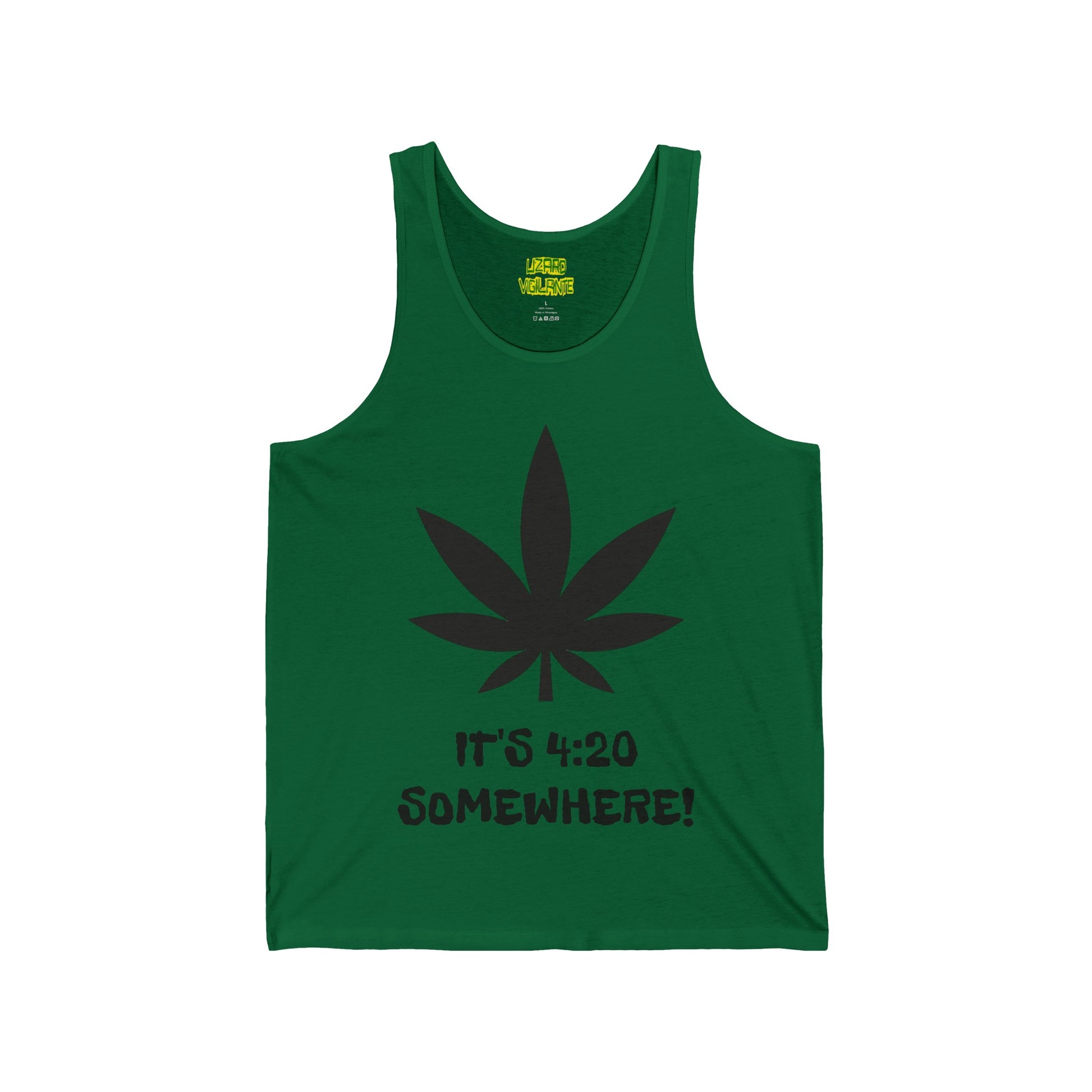 IT'S 4:20 SOMEWHERE! Unisex Jersey Tank - Lizard Vigilante