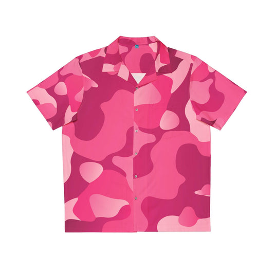 Pink Camo Men's Hawaiian Shirt - Lizard Vigilante