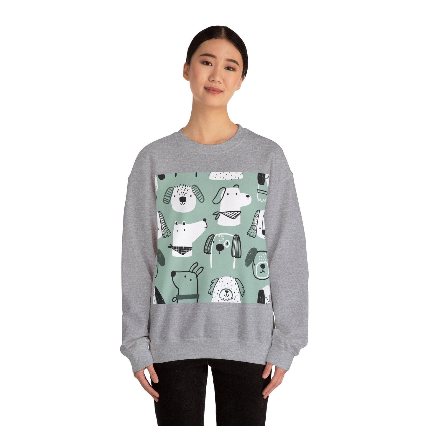 Illustrated Doggers Unisex Heavy Blend™ Crewneck Sweatshirt - Lizard Vigilante