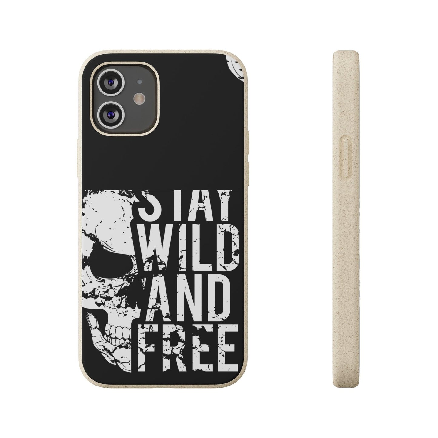 Stay Wild And Free Skull Biodegradable Cases - Lizard Vigilante