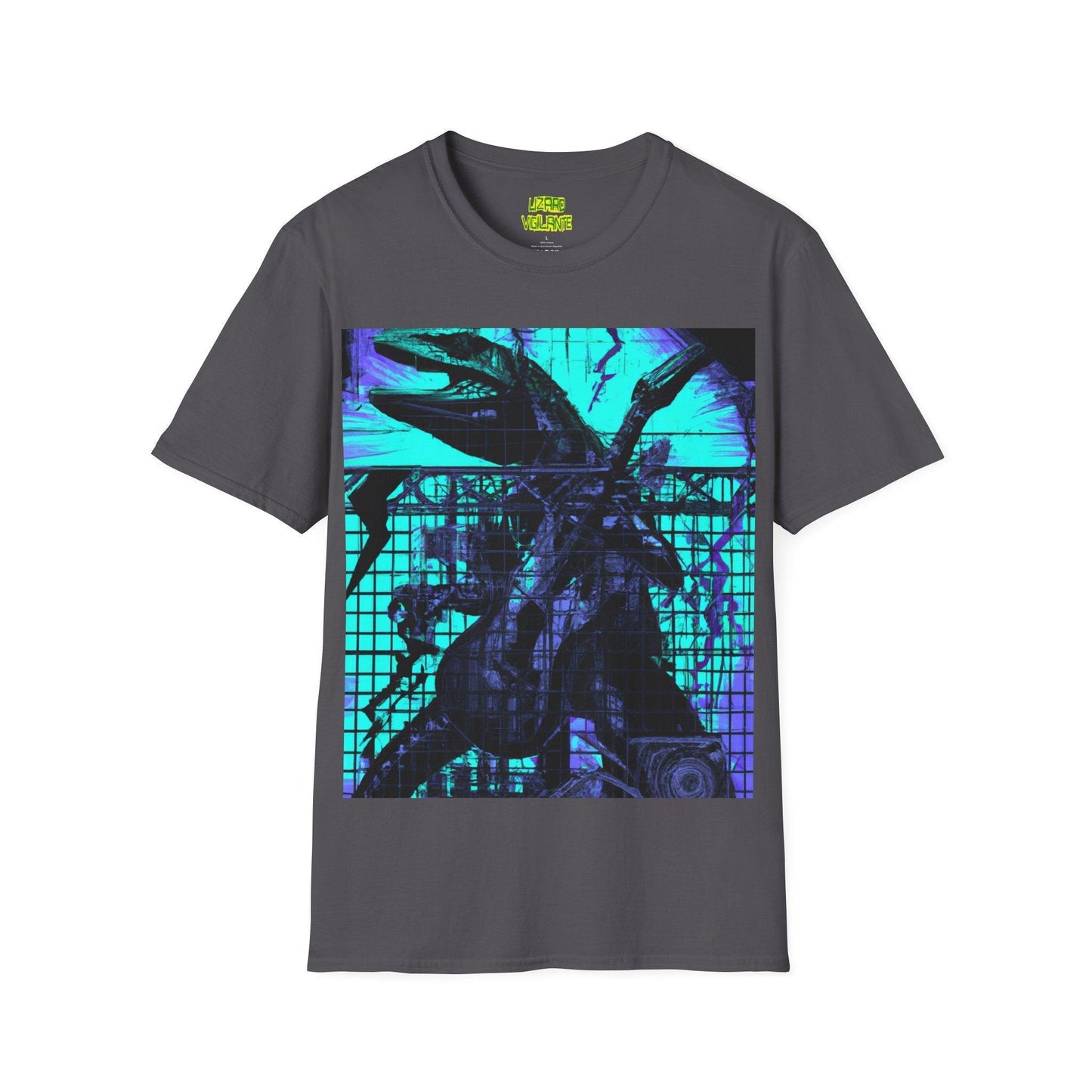 Lizard Lockup with Lizard Vigilante Unisex Softstyle T-Shirt - Lizard Vigilante