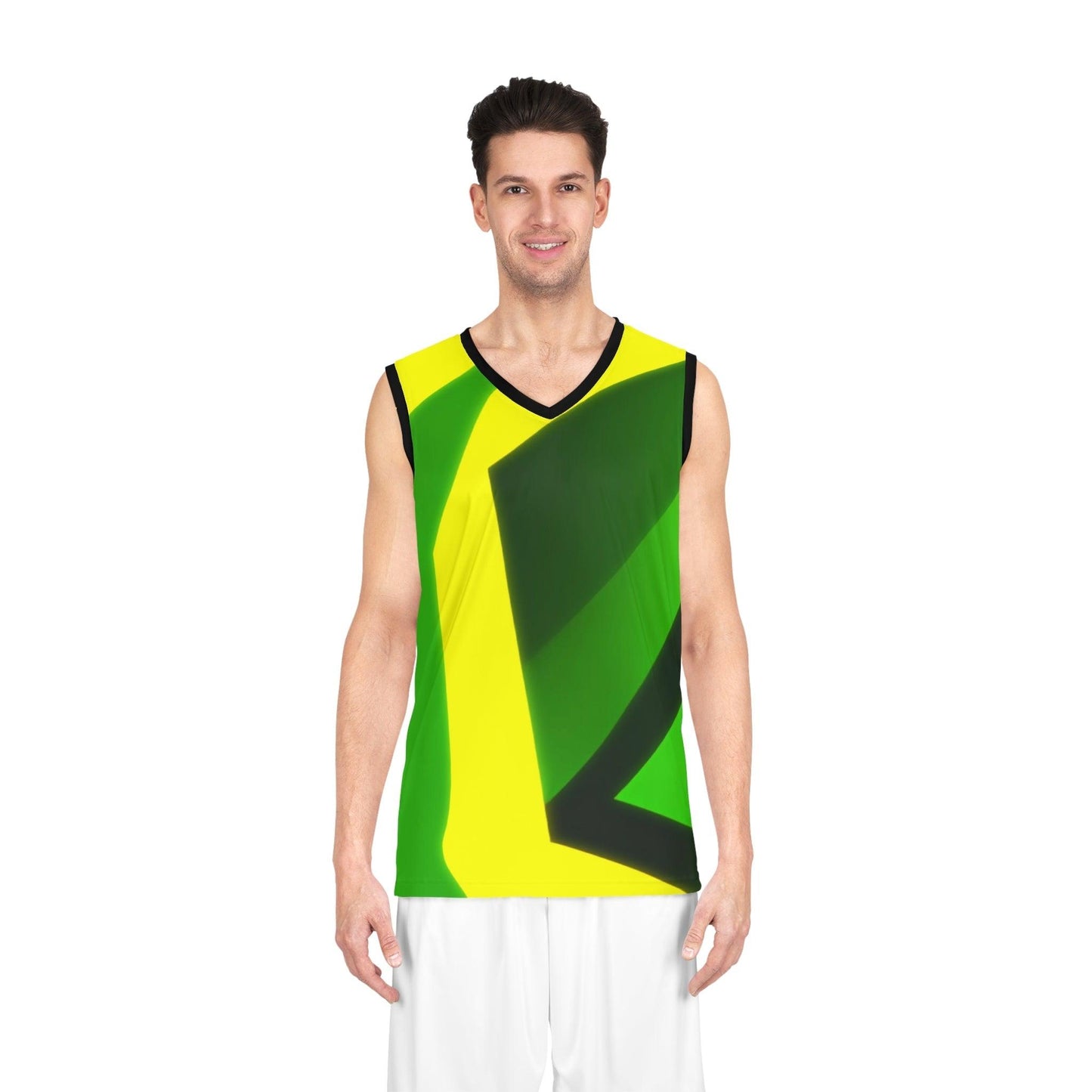 Green Yellow Black Design Basketball Jersey - Lizard Vigilante