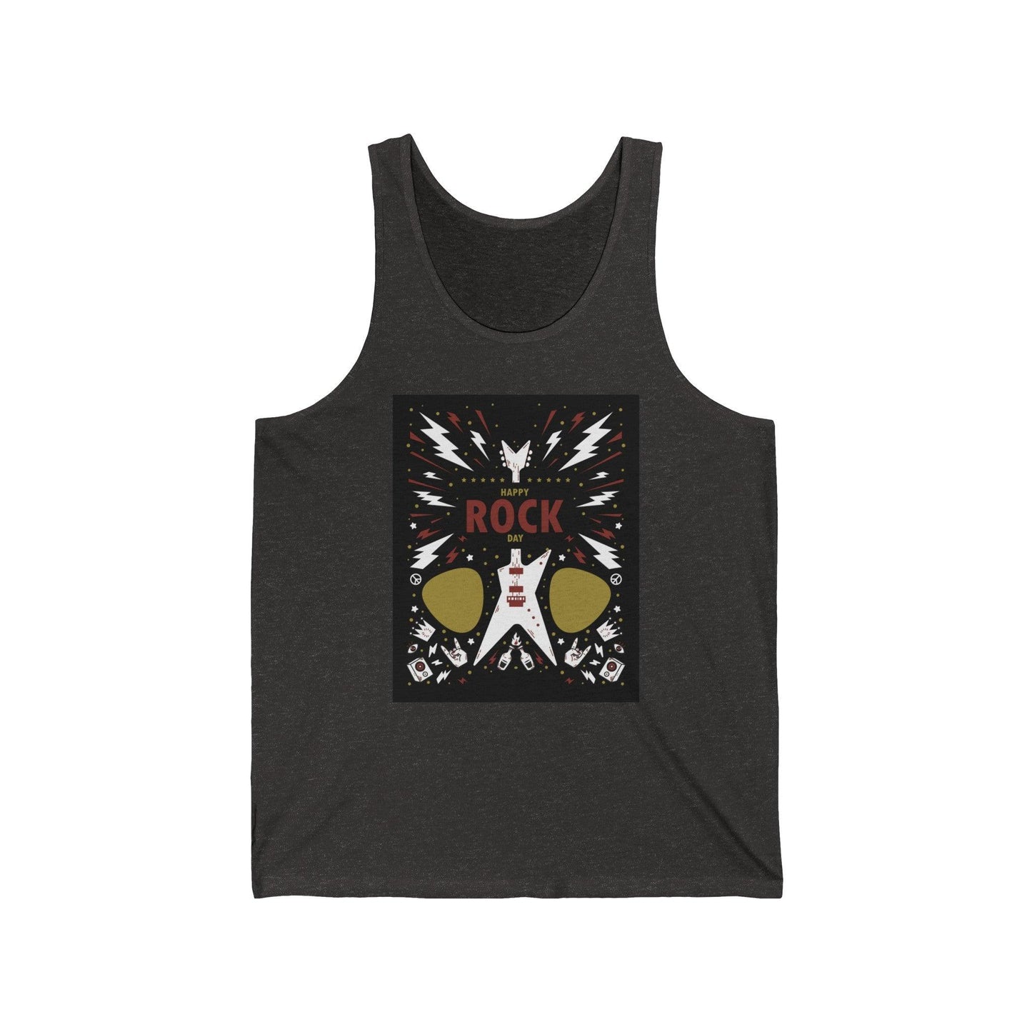 Happy Rock Day Unisex Jersey Tank - Lizard Vigilante