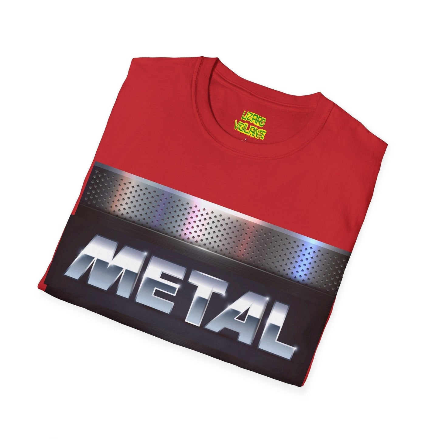 METAL Plate Unisex Softstyle T-Shirt - Lizard Vigilante