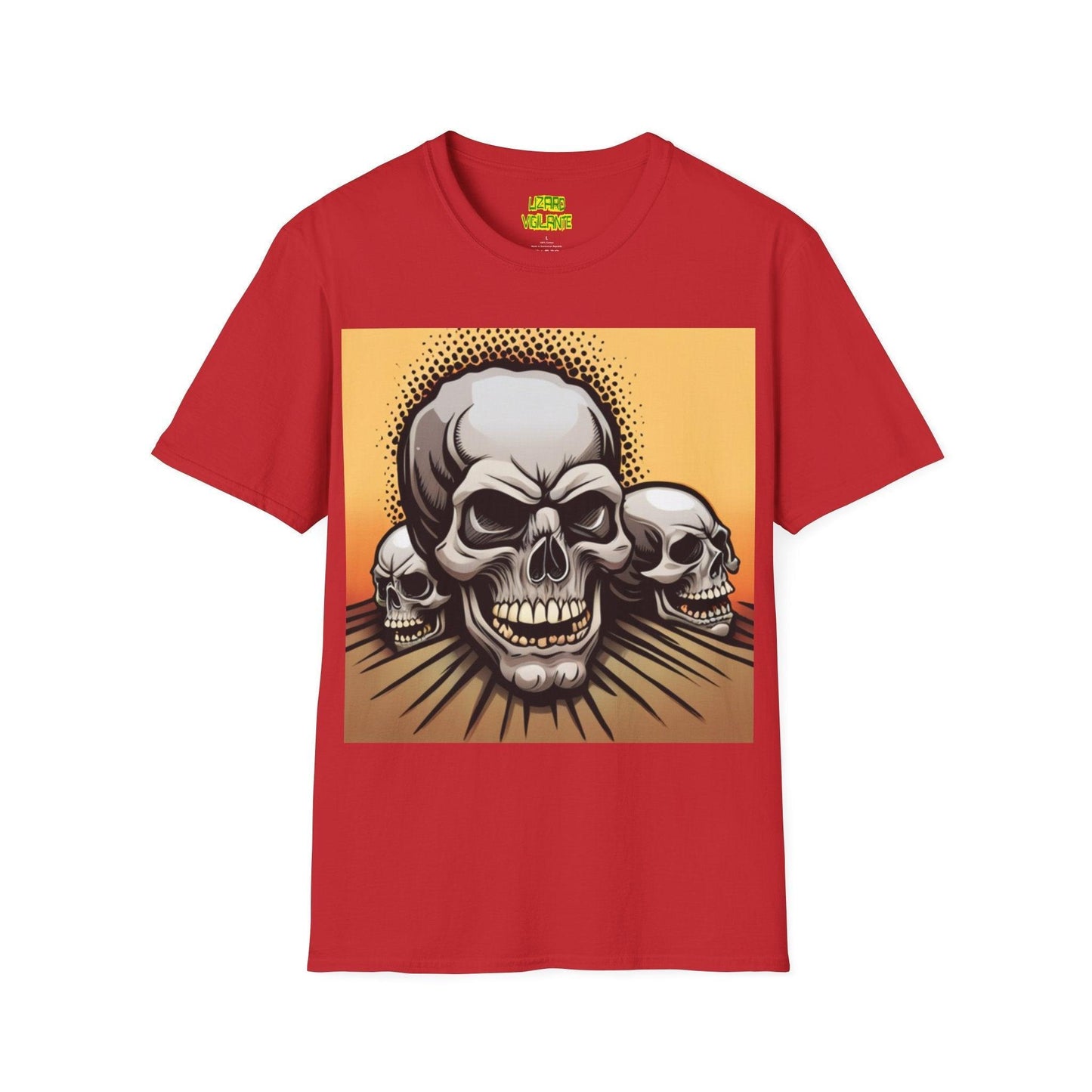 Gray Skulls Unisex Softstyle T-Shirt - Lizard Vigilante