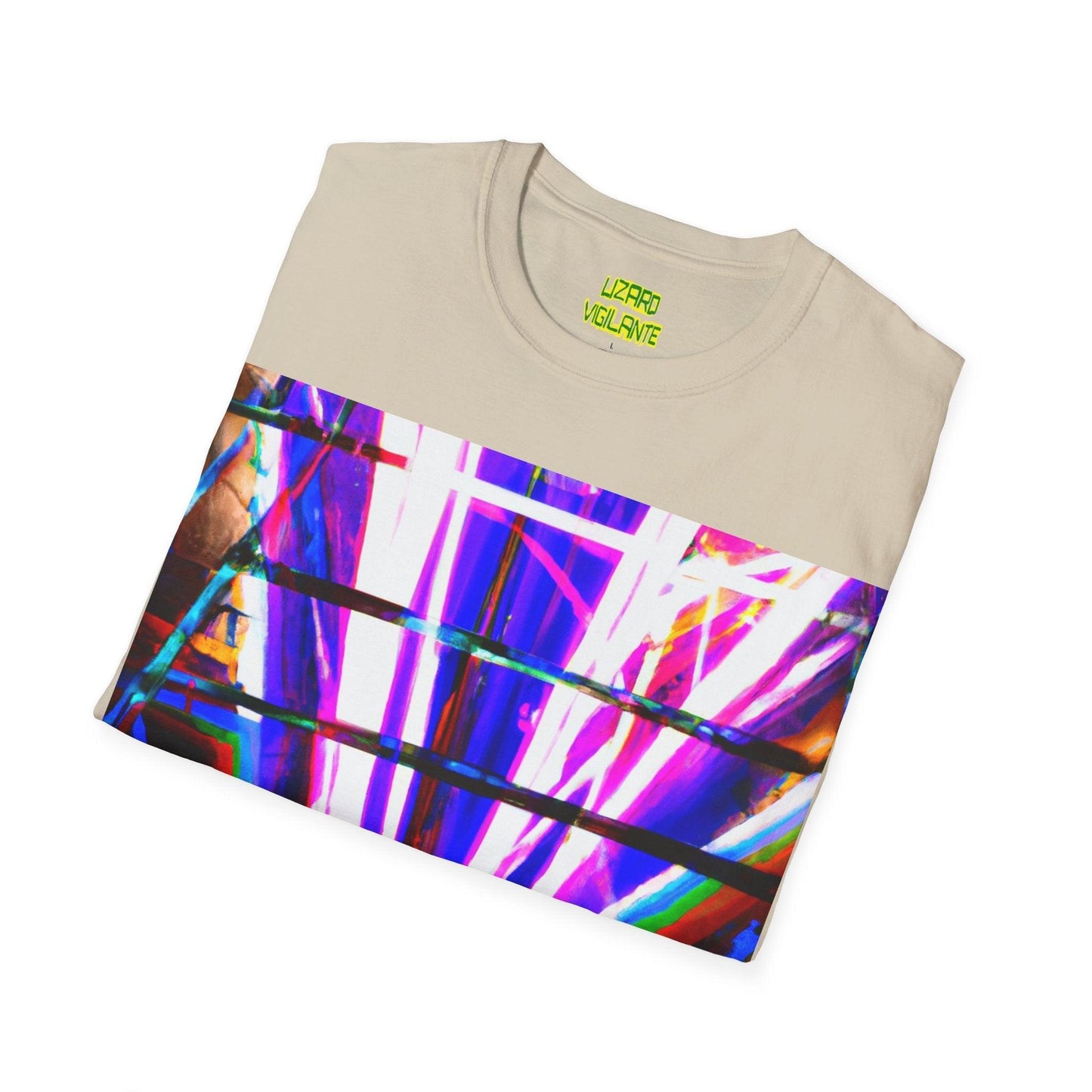 Neon Jail BoomBox Unisex Softstyle T-Shirt - Lizard Vigilante