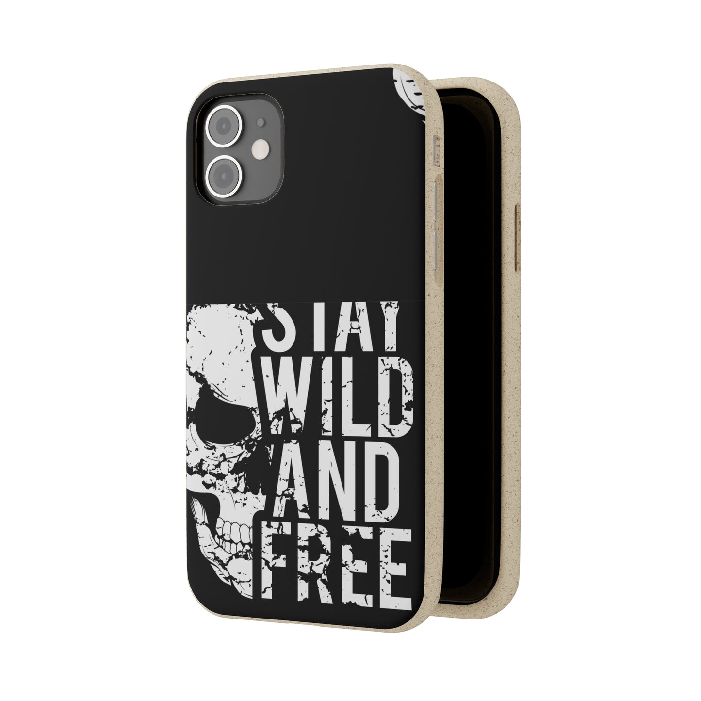 Stay Wild And Free Skull Biodegradable Cases - Lizard Vigilante