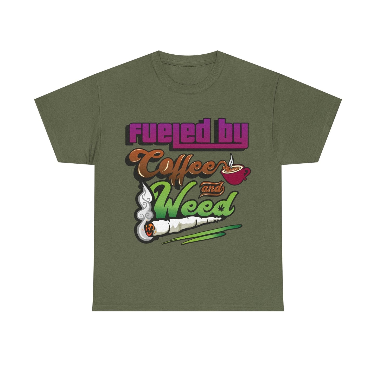 Fueled by Coffee and Weed Unisex Heavy Cotton Tee