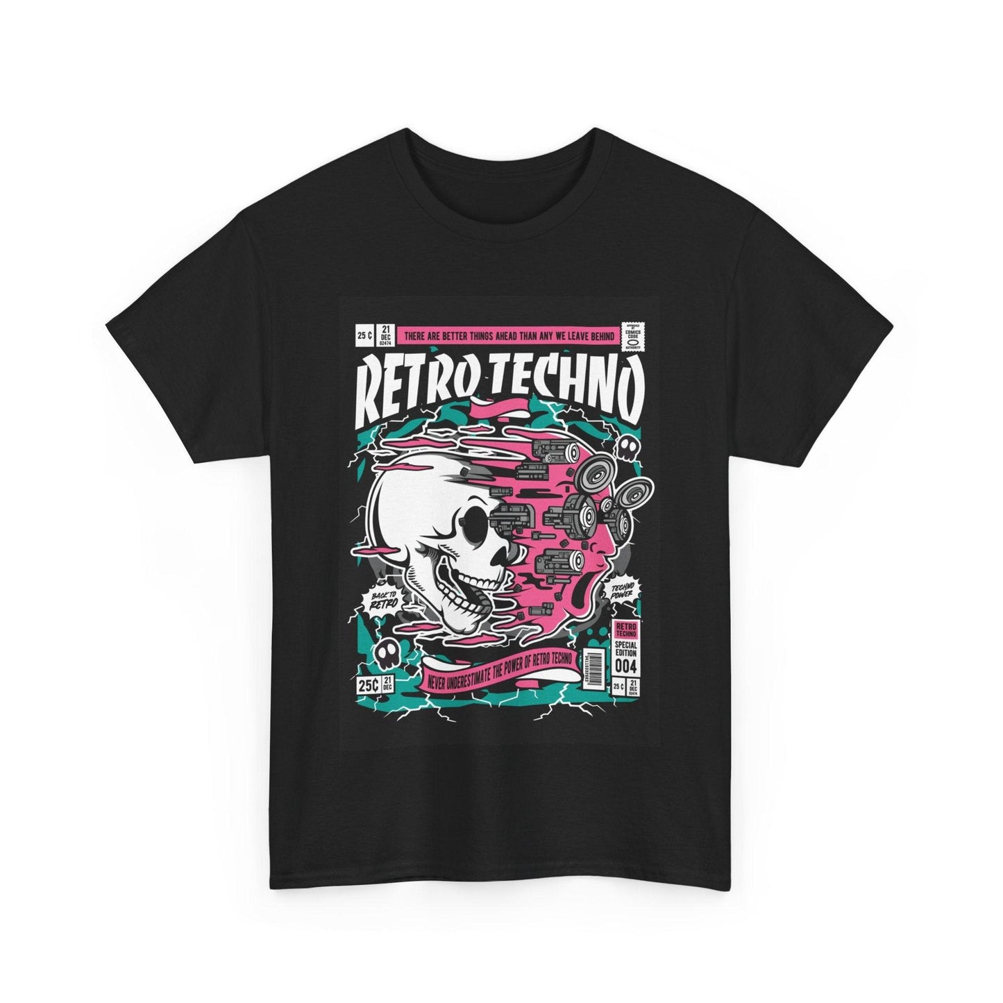 Retro Techno Unisex Heavy Cotton Tee - Lizard Vigilante