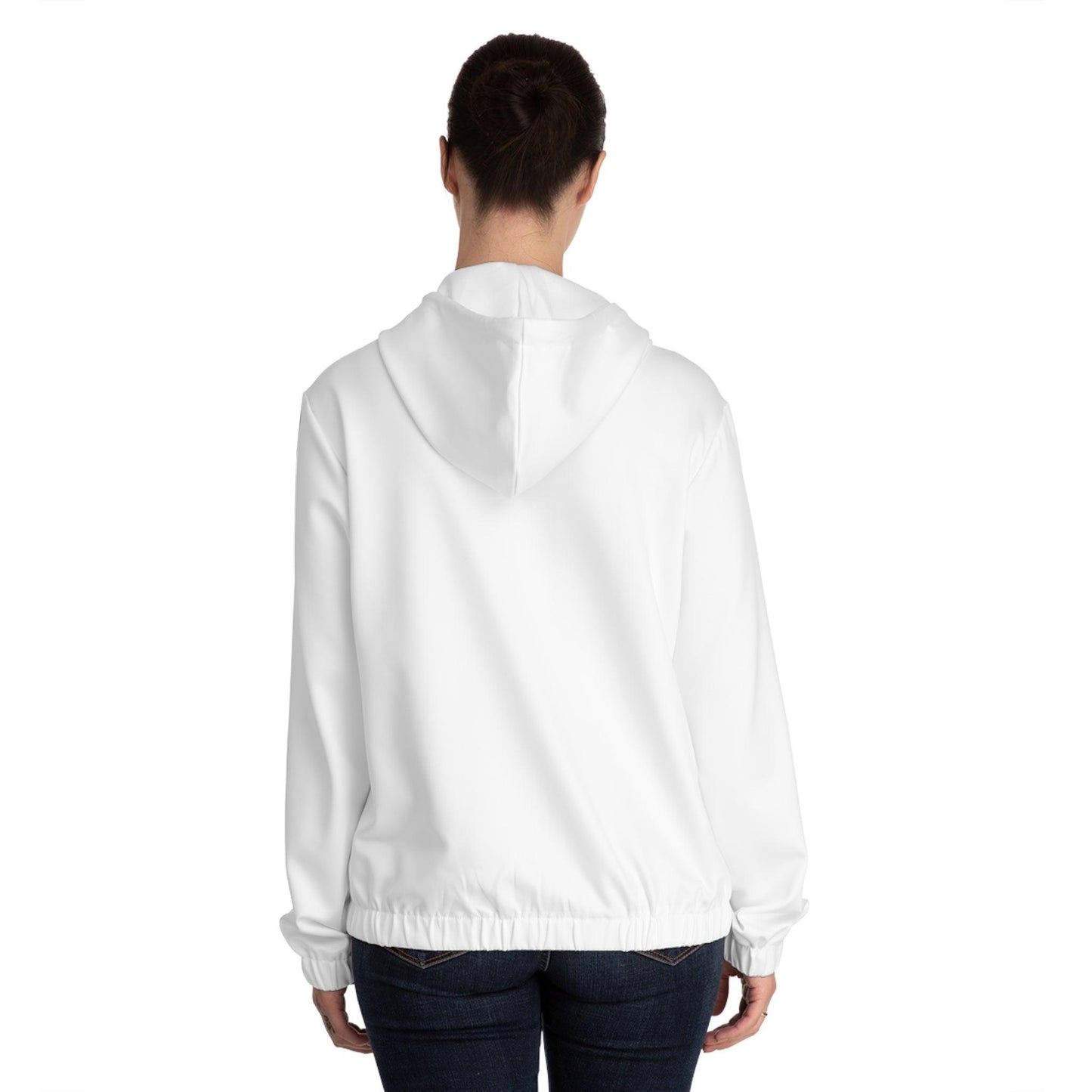 White Women’s Full-Zip Hoodie - Lizard Vigilante