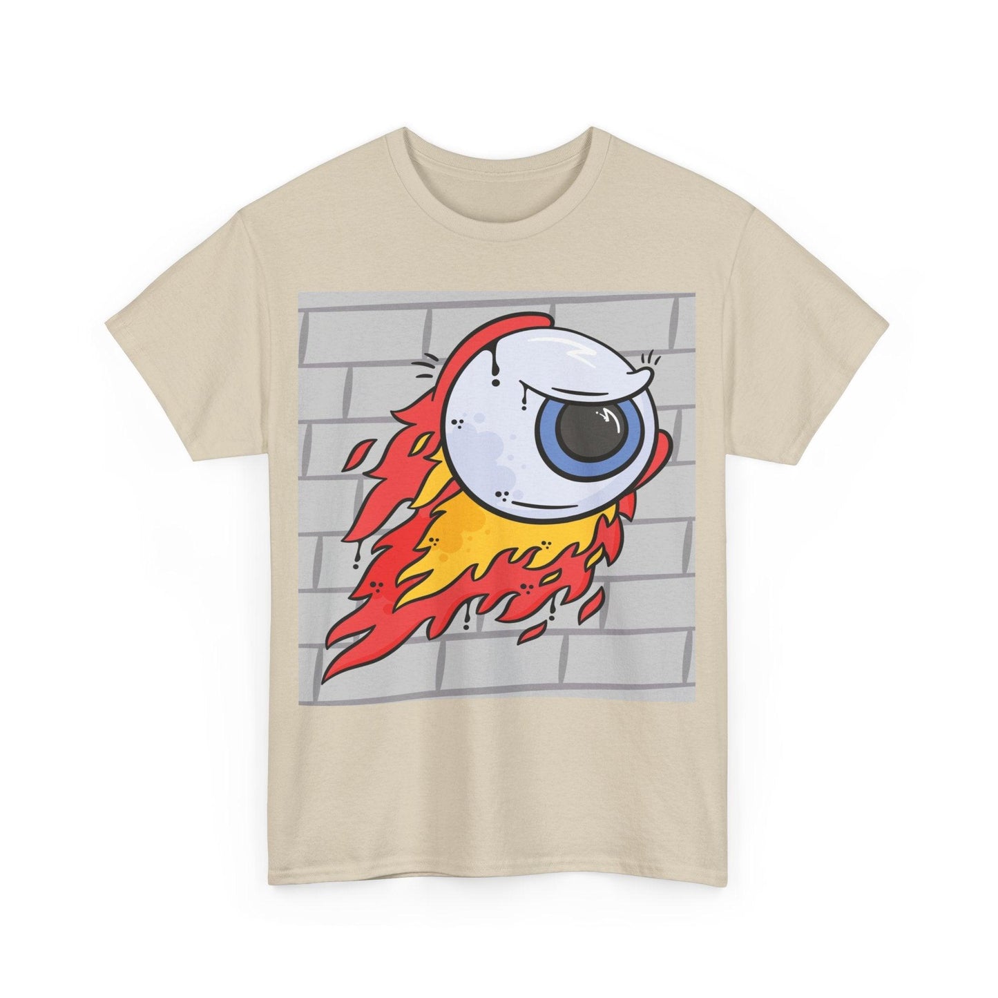 Flaming Eyeball Unisex Heavy Cotton Tee - Lizard Vigilante