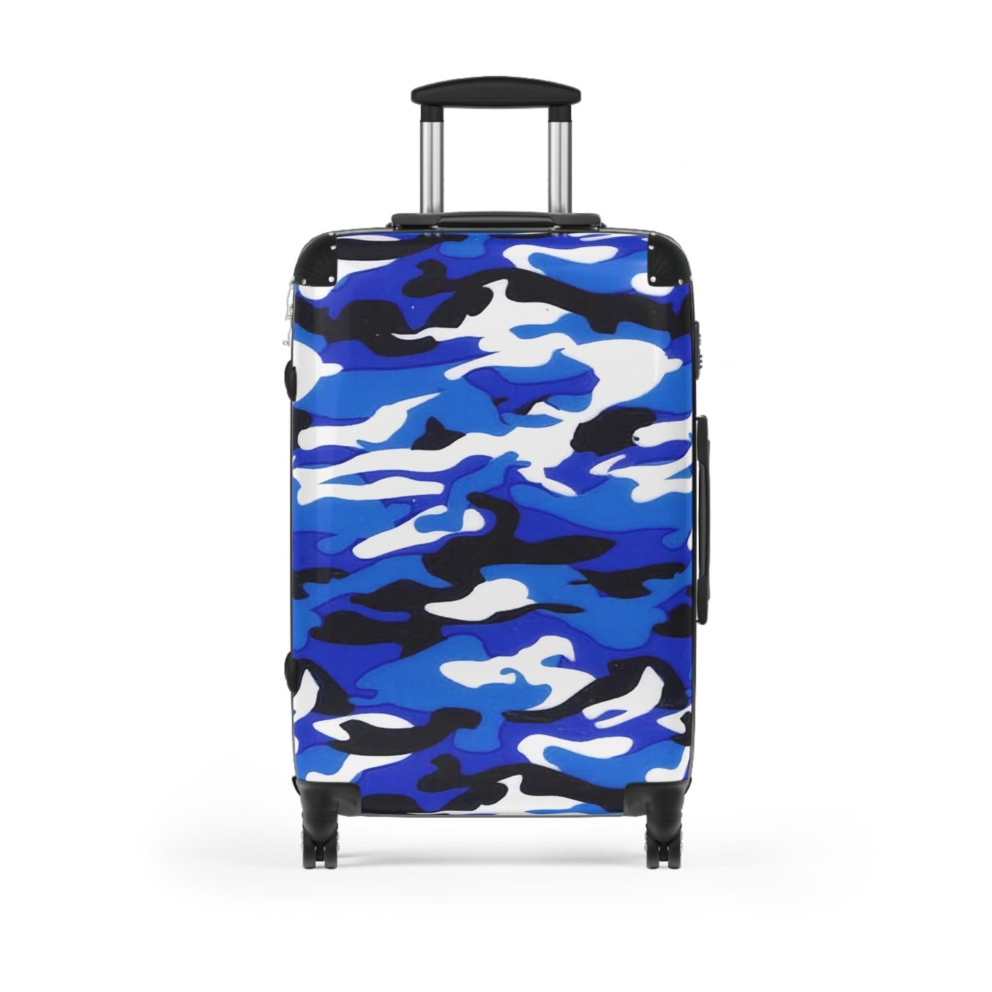 Blue Grey White Black Camouflage Suitcase - Lizard Vigilante