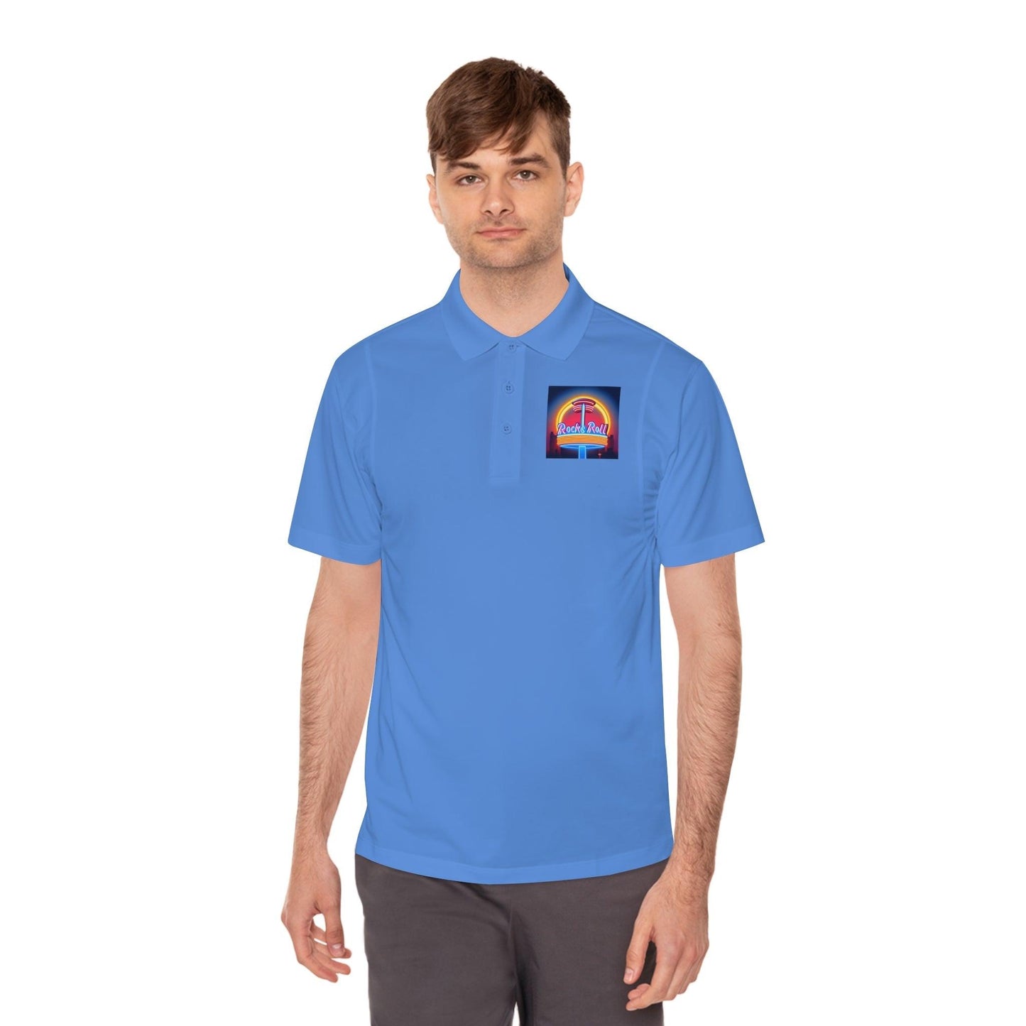 Rock & Roll Diner Men's Sport Polo Shirt - Lizard Vigilante