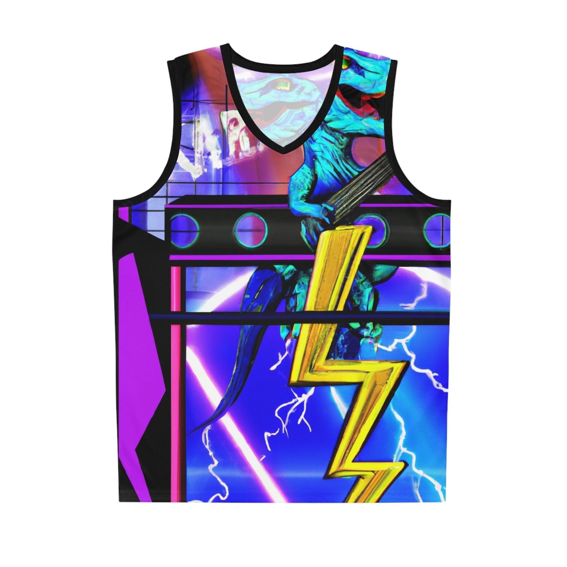 Lizard Vigilante Lightning Basketball Jersey - Lizard Vigilante