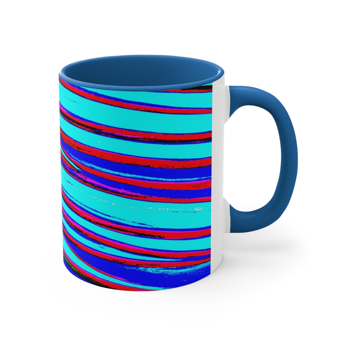 Strips Accent Coffee Mug, 11oz - Lizard Vigilante