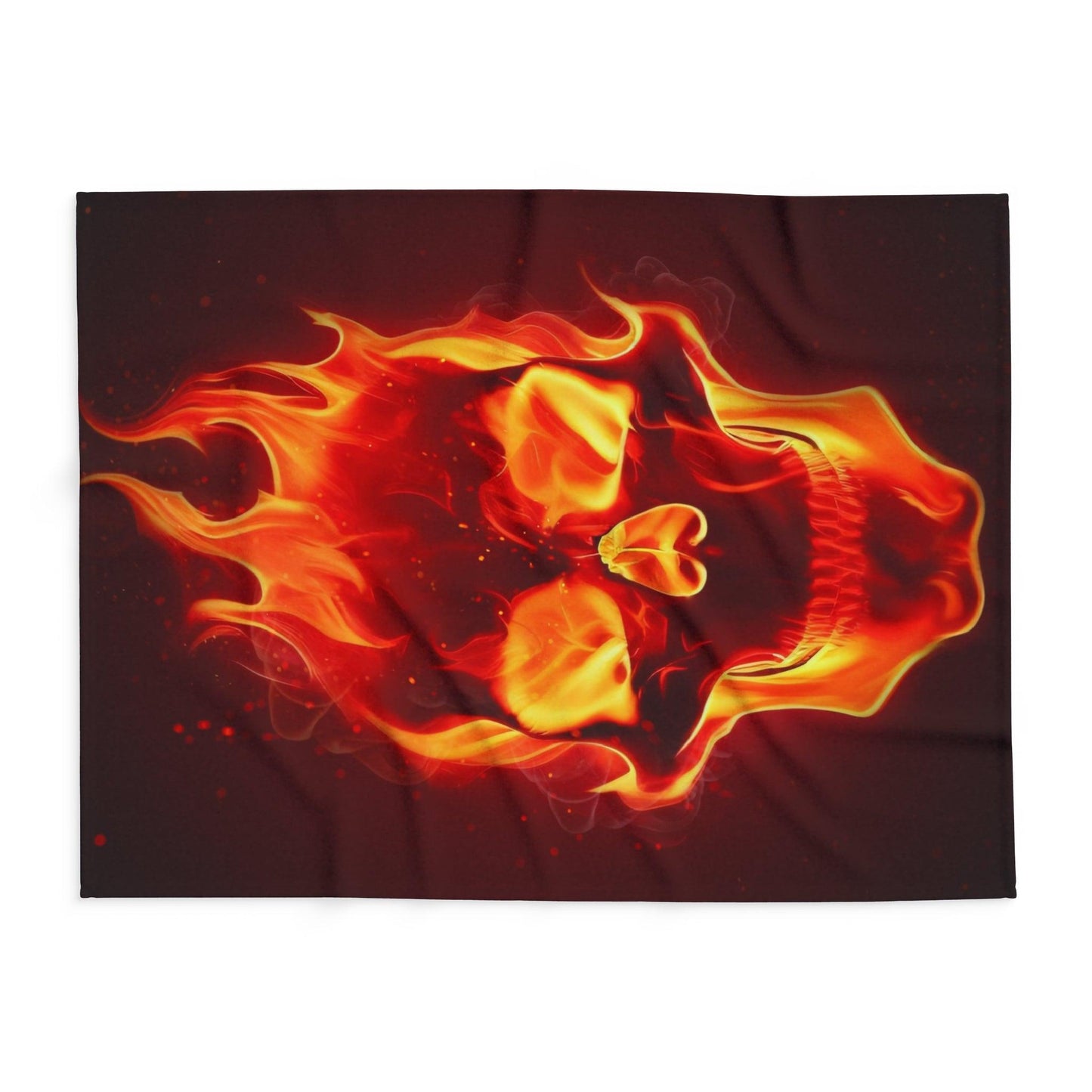 Flaming Head Arctic Fleece Blanket - Lizard Vigilante