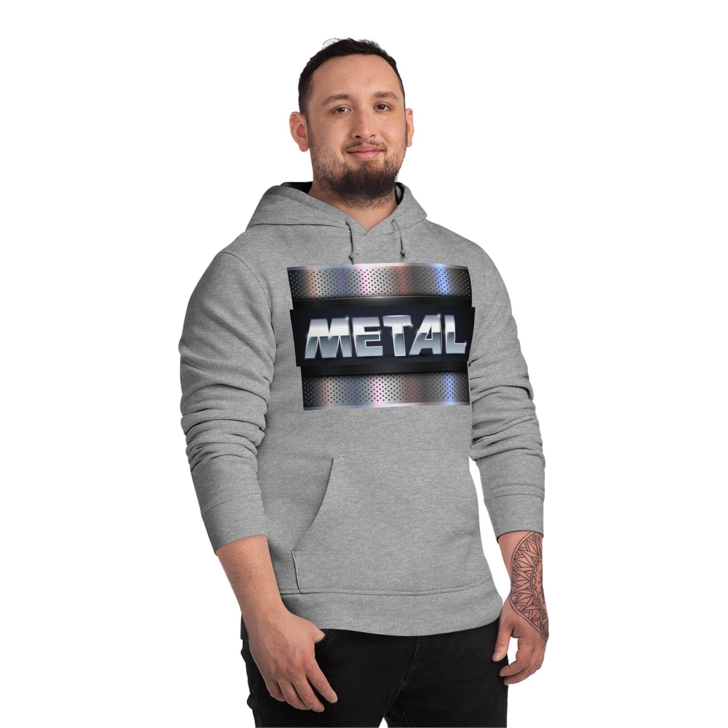 Metal Plate Unisex Drummer Hoodie - Lizard Vigilante