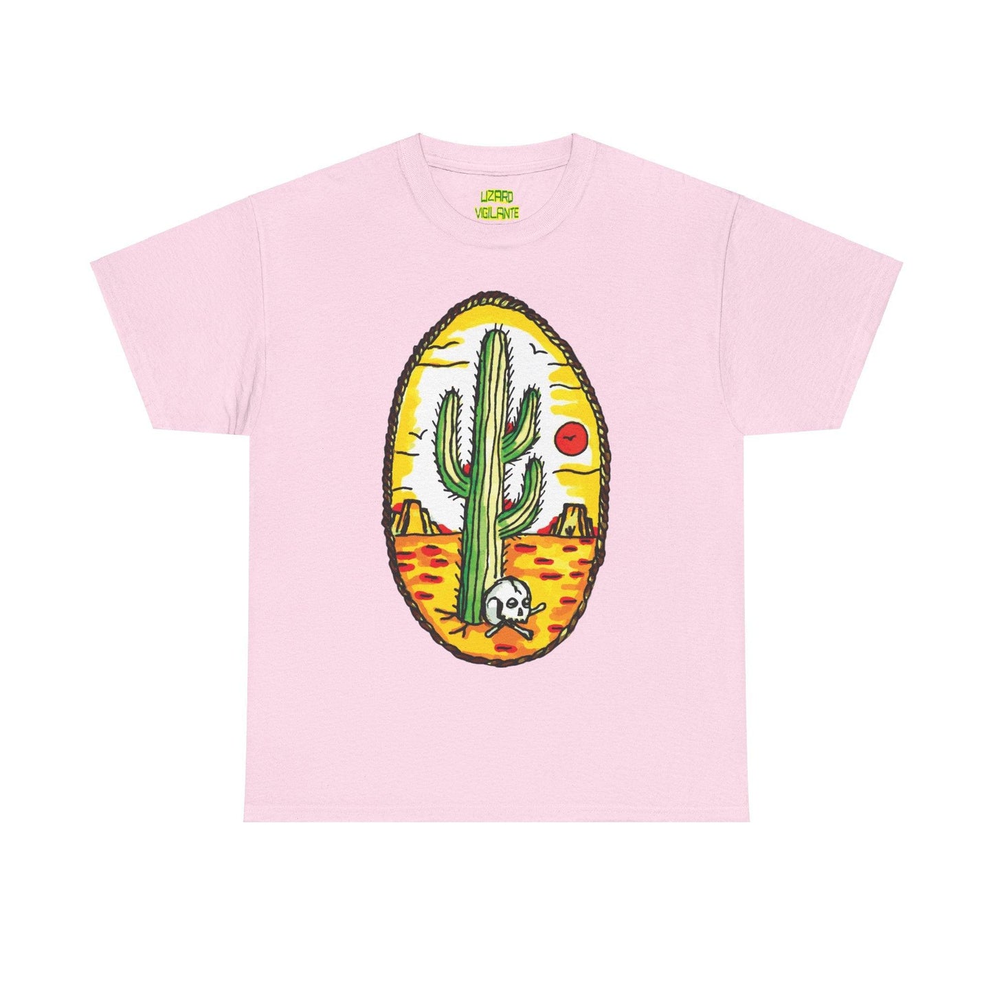 Cactus Skull Unisex Heavy Cotton Tee - Lizard Vigilante