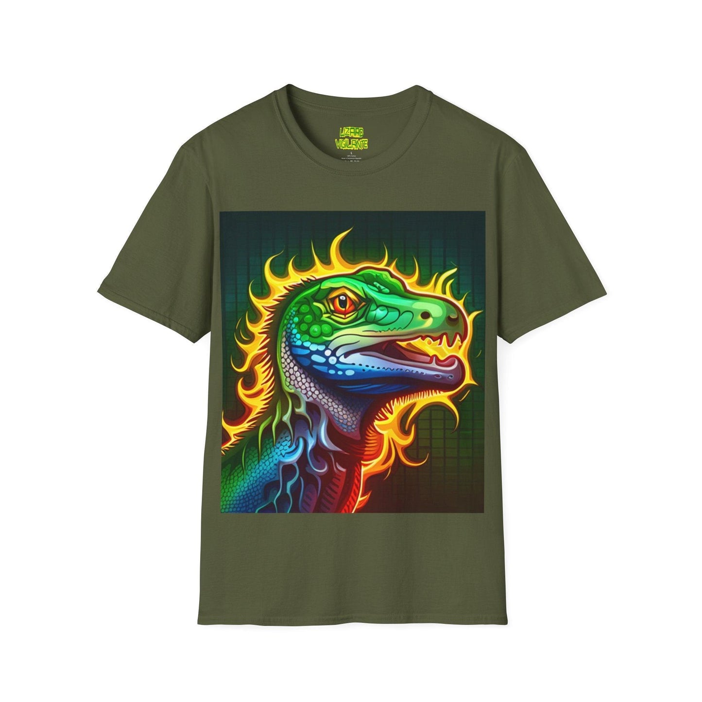 Fire Lizard Unisex Softstyle T-Shirt - Lizard Vigilante