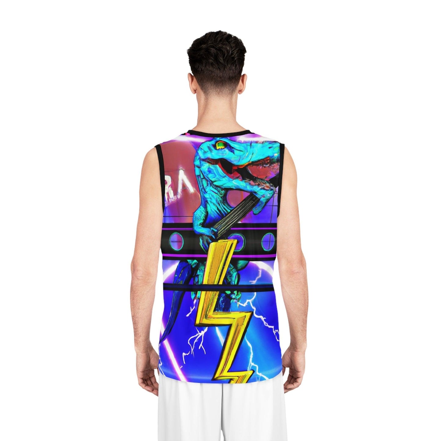 Lizard Vigilante Lightning Basketball Jersey - Lizard Vigilante