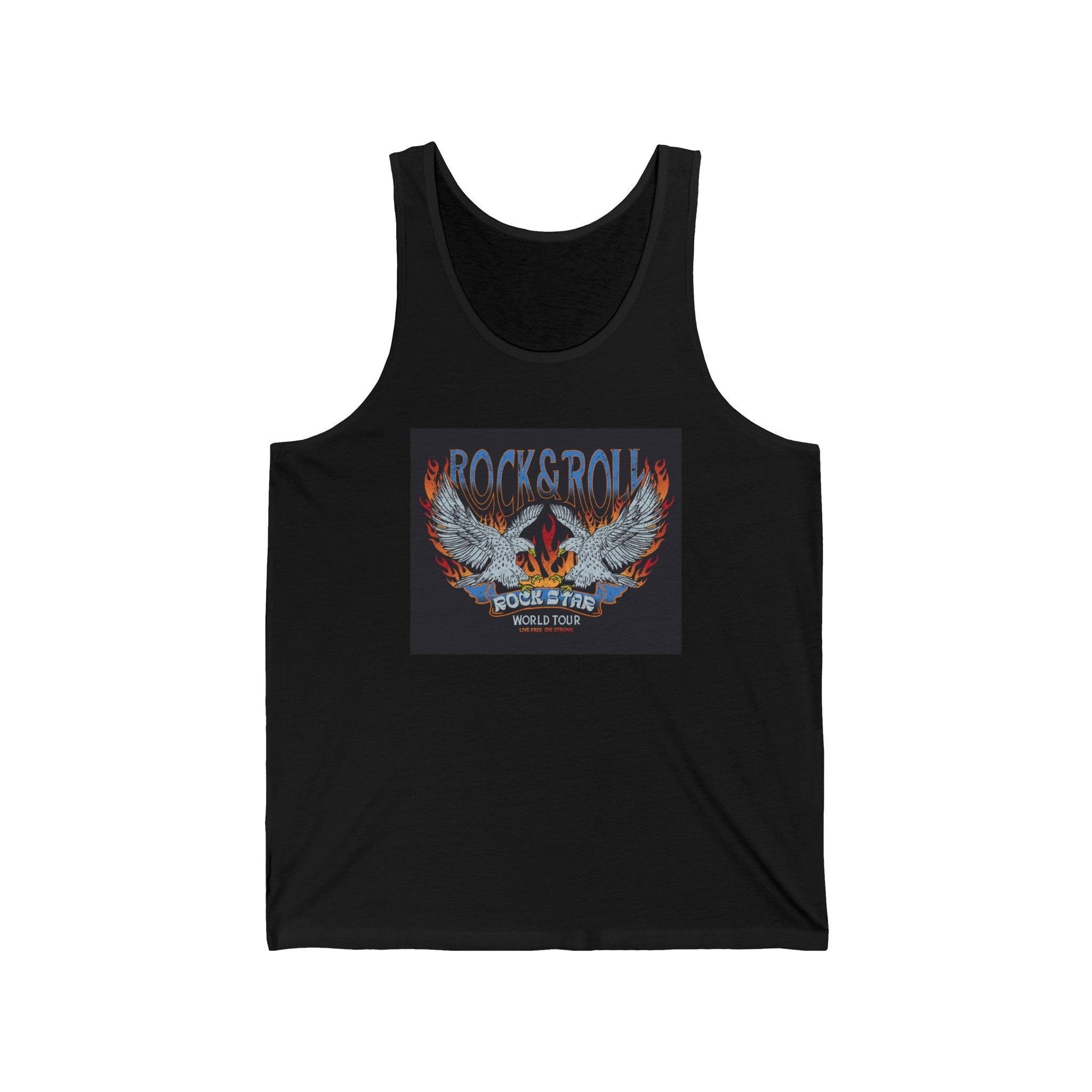 Rock & Roll Rock Star Unisex Jersey Tank - Premium Tank Top from Printify - Just $32.74! Shop now at Lizard Vigilante