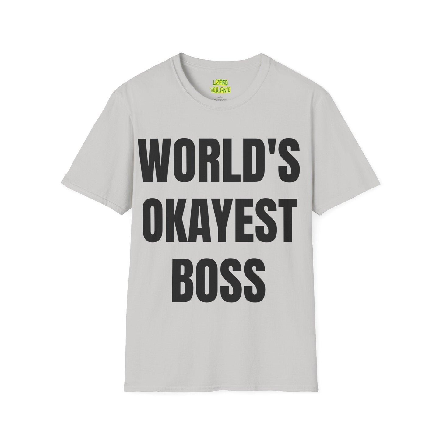 World's Okayest Boss Unisex Softstyle T-Shirt - Lizard Vigilante