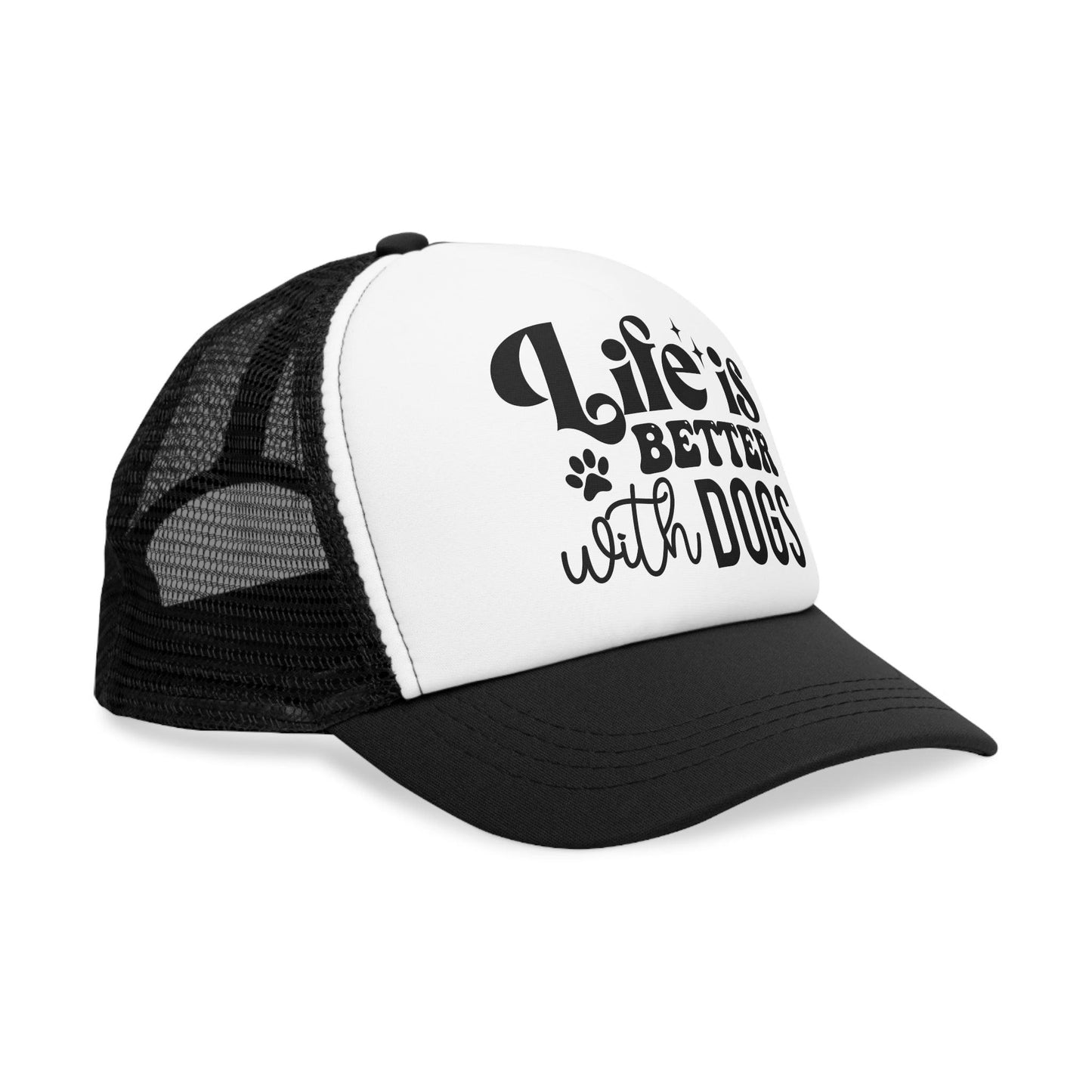 Life is Better With Dogs Mesh Cap Gift Pet Hat - Premium Hats from Printify - Just $25.69! Shop now at Lizard Vigilante