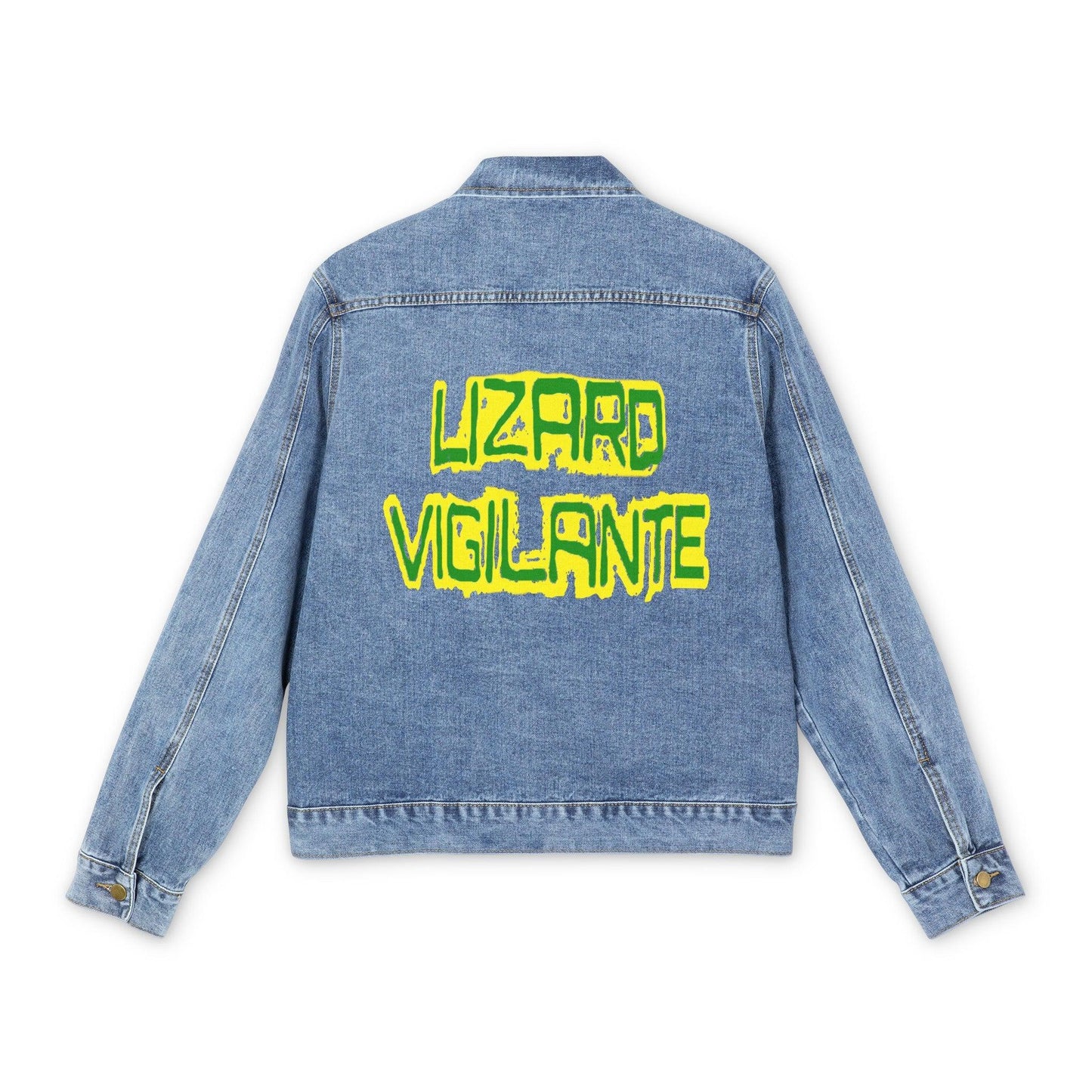 Lizard Vigilante Men's Denim Jacket - Lizard Vigilante