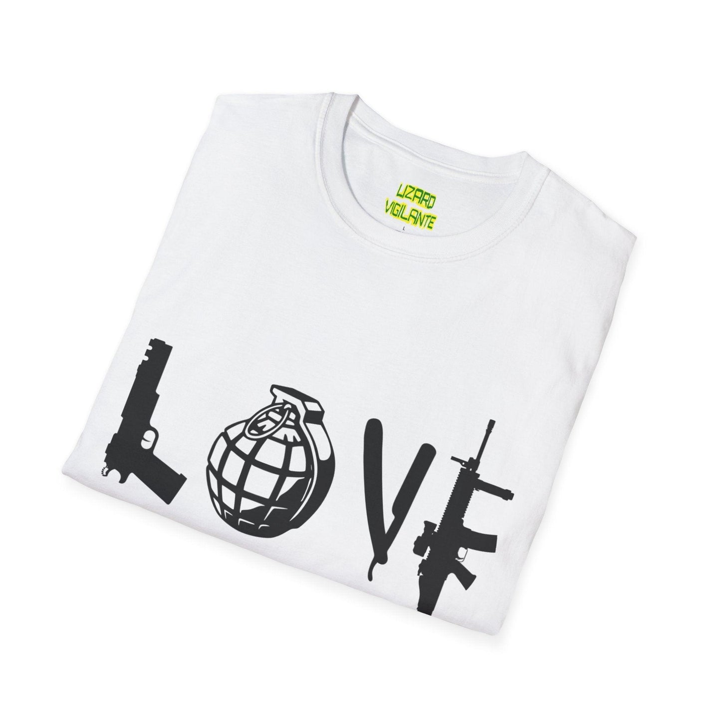 LOVE Weapons Unisex Softstyle T-Shirt - Lizard Vigilante