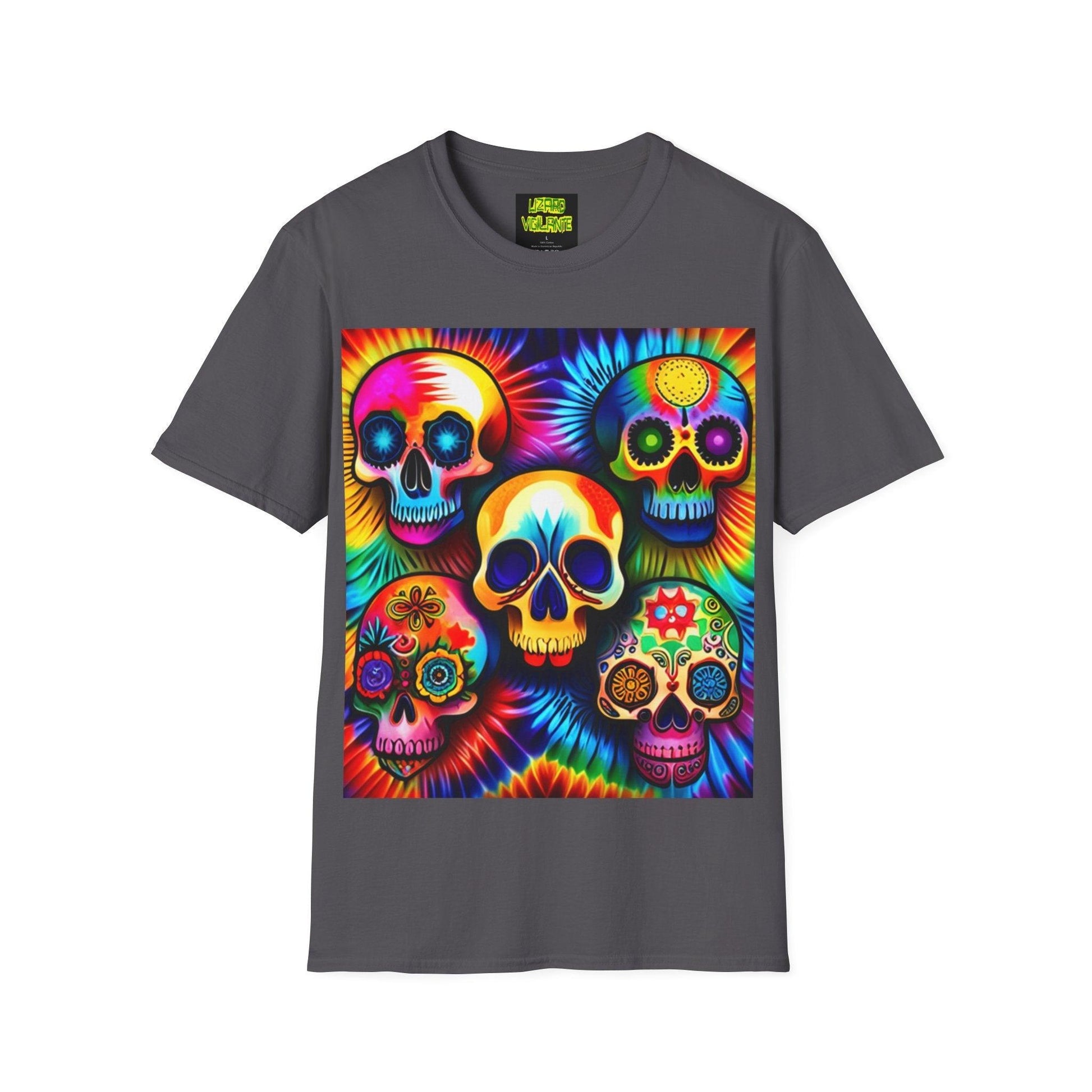 Escaped Skulls Unisex Softstyle T-Shirt - Lizard Vigilante