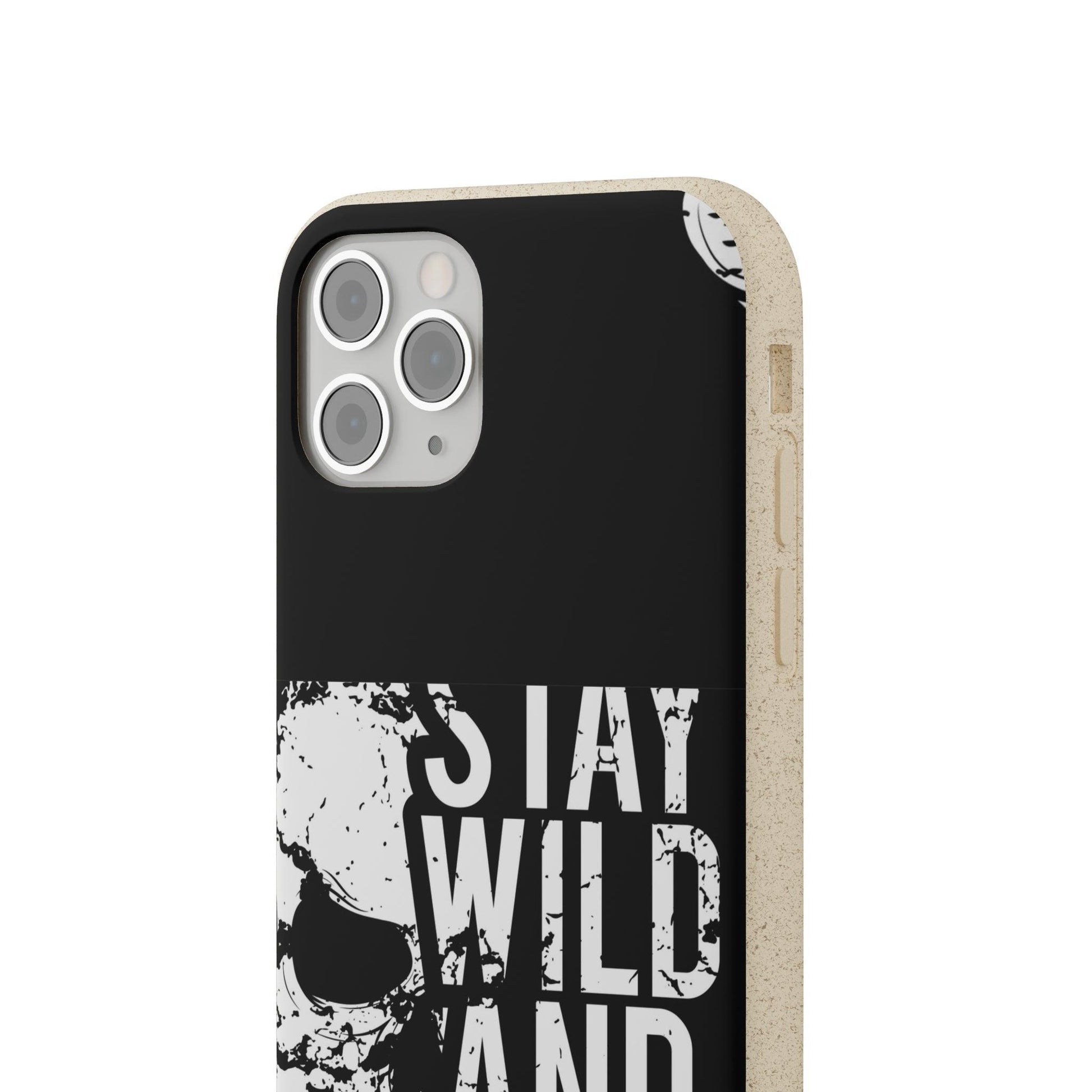 Stay Wild And Free Skull Biodegradable Cases - Lizard Vigilante