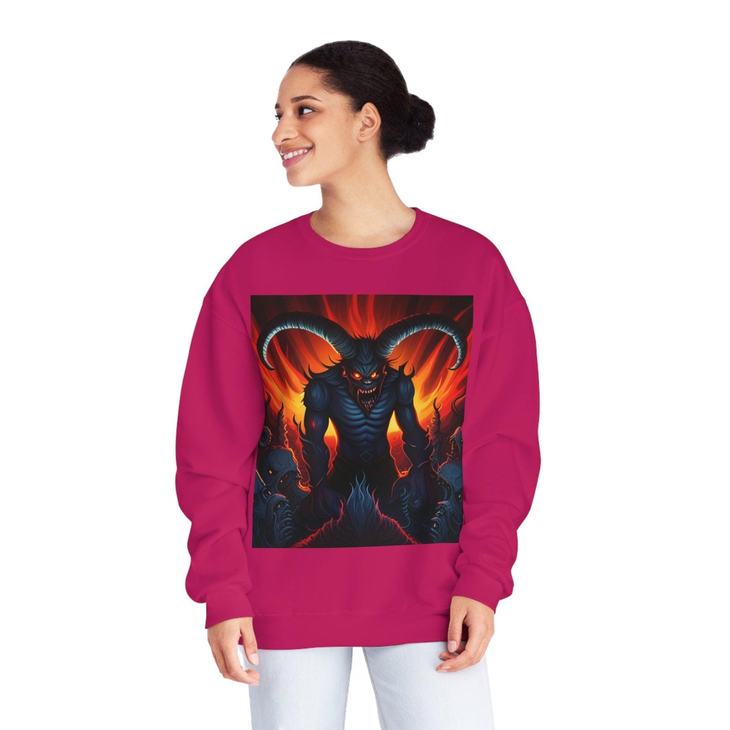 Horny Devil Unisex NuBlend® Crewneck Sweatshirt - Lizard Vigilante