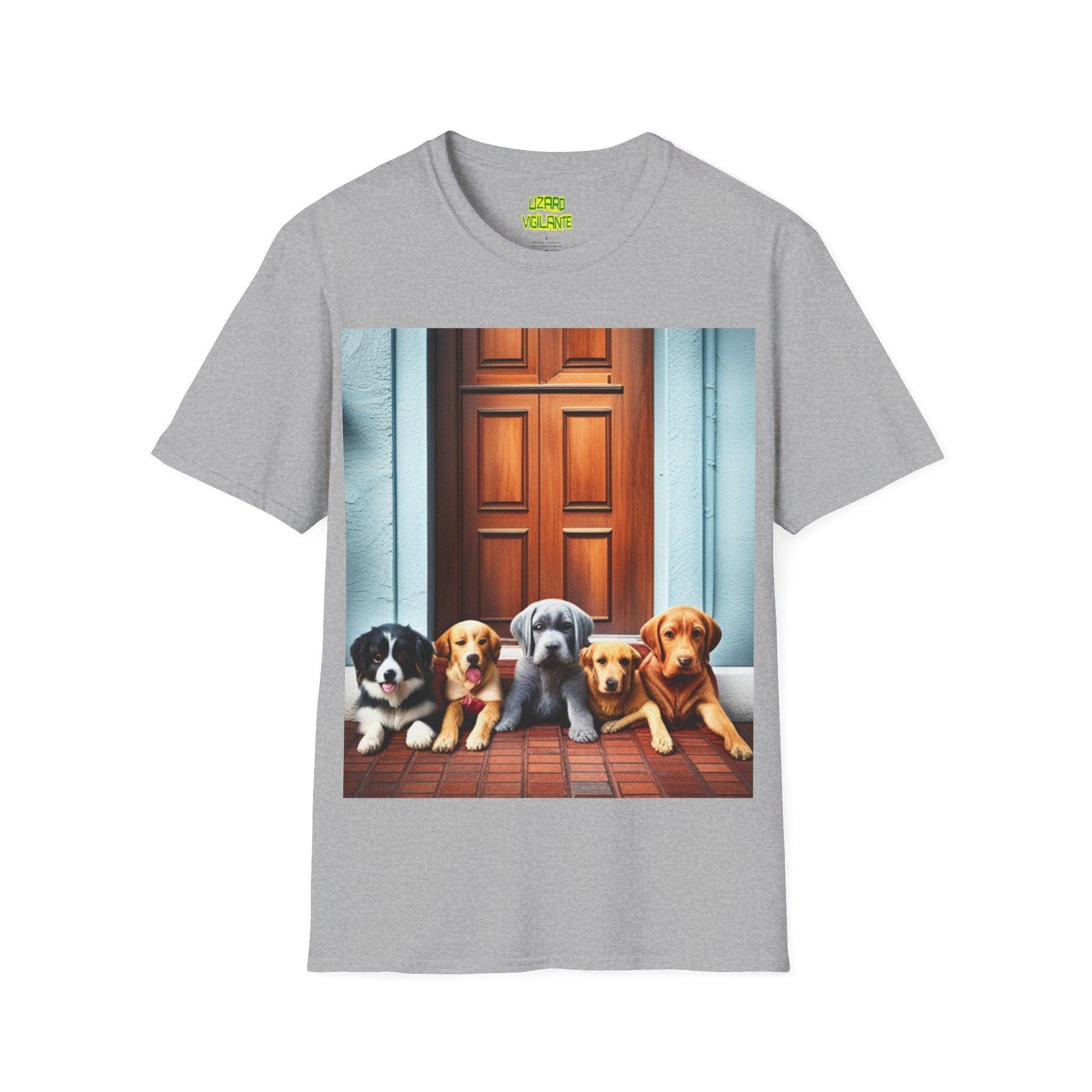 Dogs at the Door Unisex Softstyle T-Shirt - Lizard Vigilante