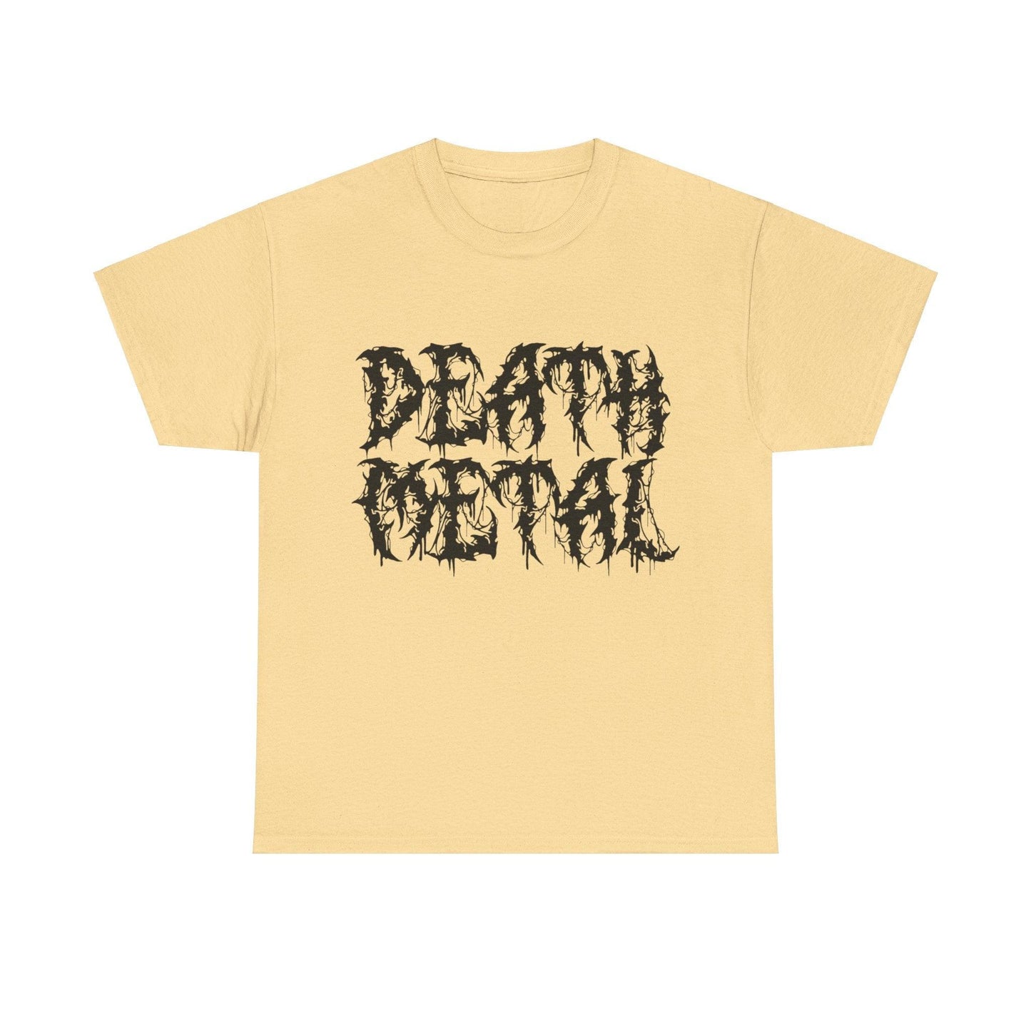 DEATH METAL Scary Lettering Unisex Heavy Cotton Tee - Lizard Vigilante