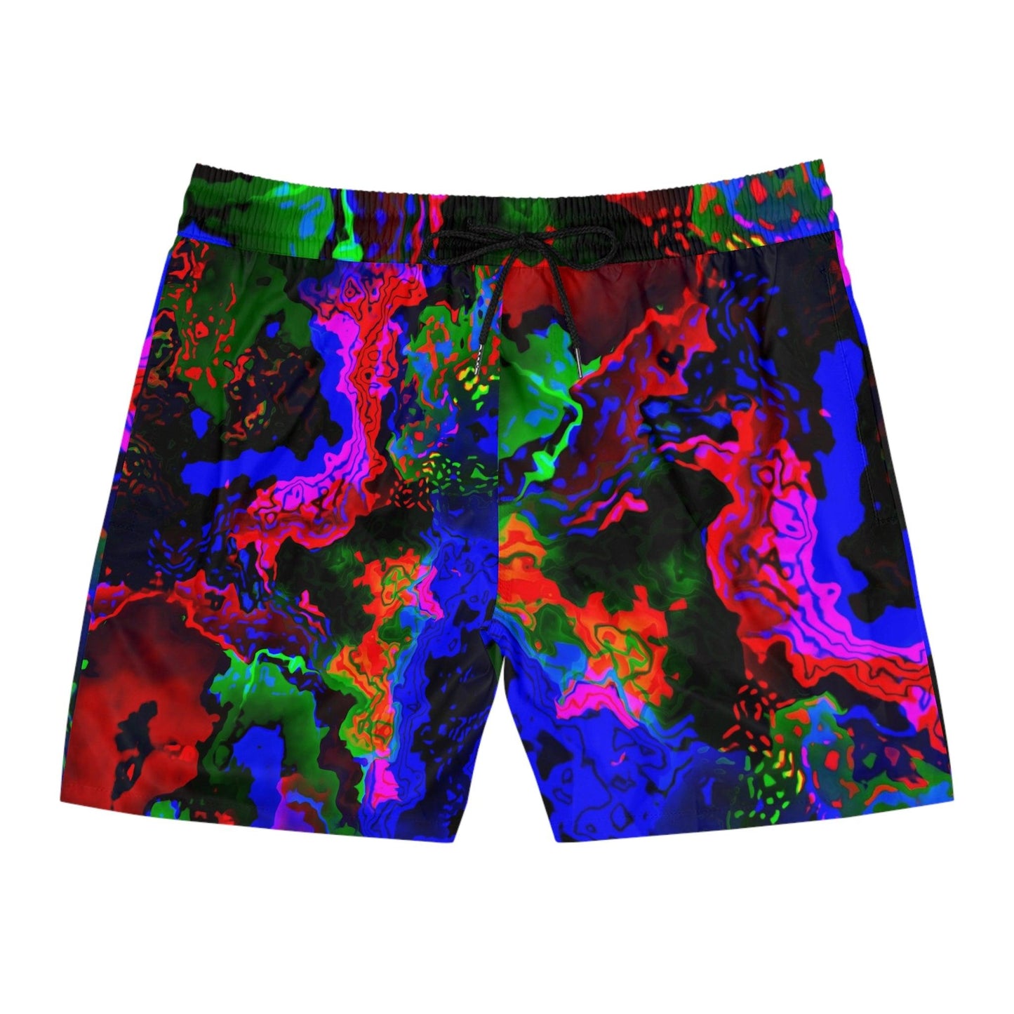 Rainbow in the Darkness Men's Mid-Length Swim Shorts - Lizard Vigilante